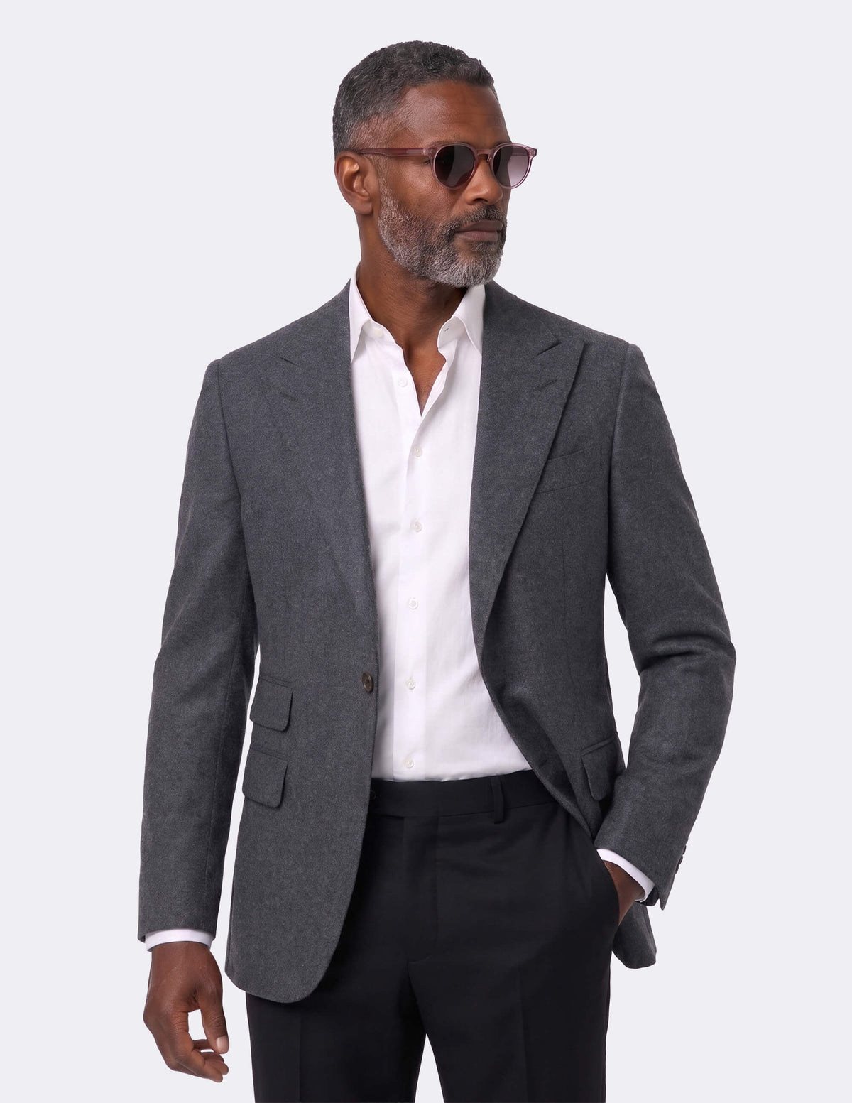Grey Single Breasted Jacket - 38R - Samir Bachkami
