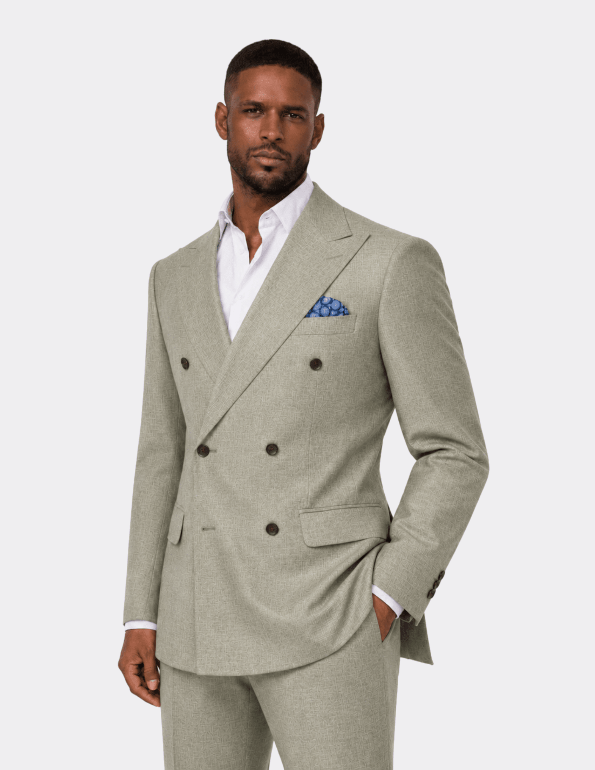 Ivory Dune Double - Breasted Suit - Samir Bachkami