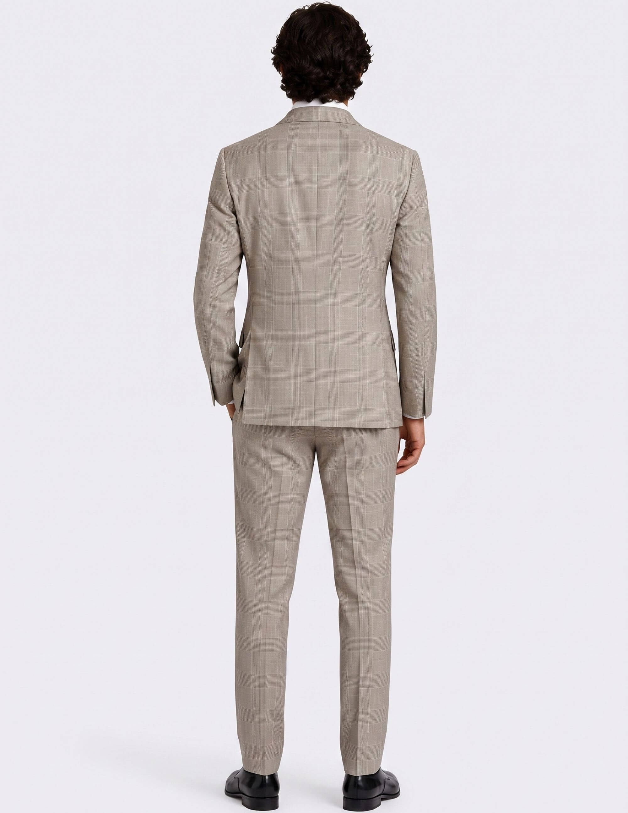 The Lecce Taupe Stripe Double-Breasted Suit
