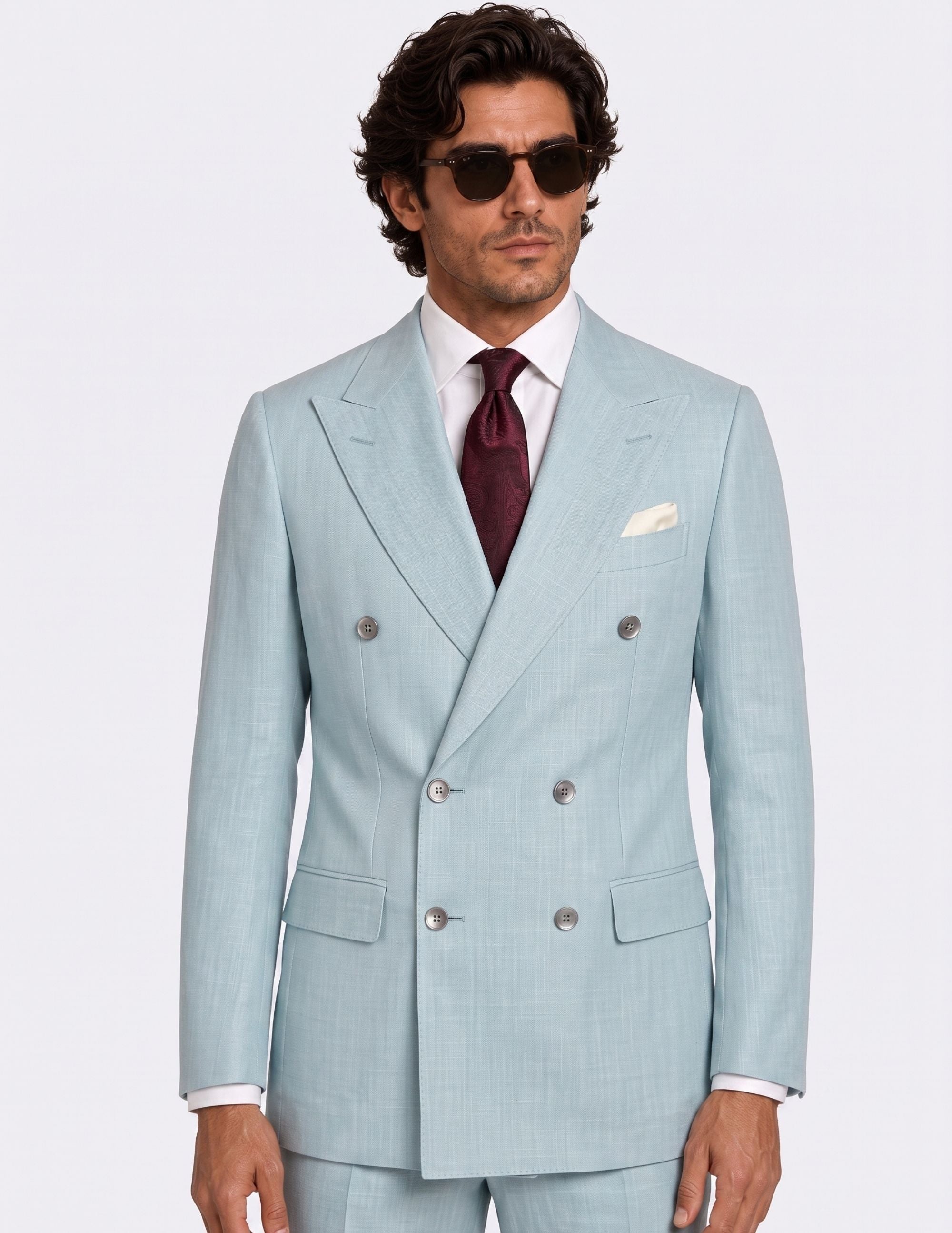 The Taormina Blue Double-Breasted Suit