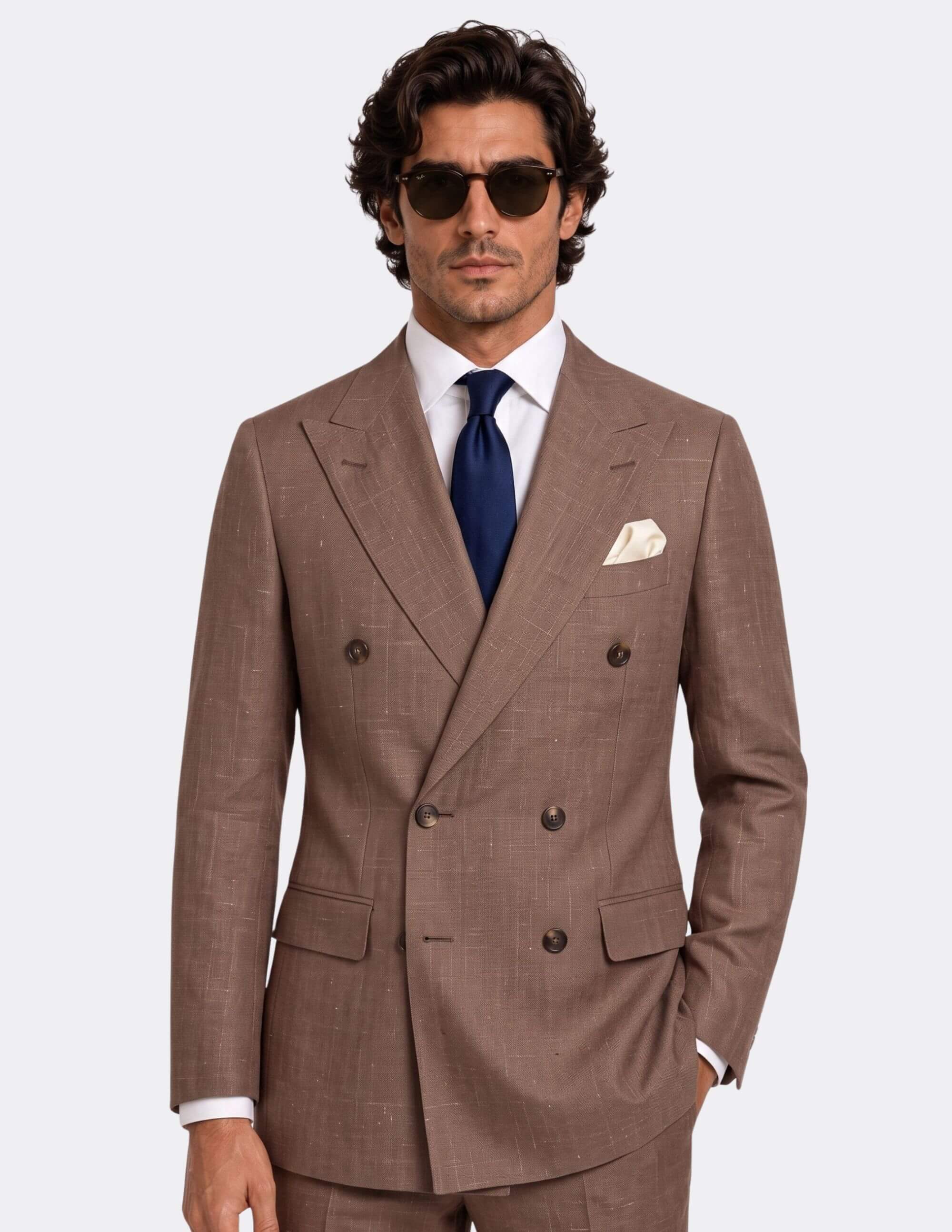 The Brunello Mocha Double-Breasted Suit