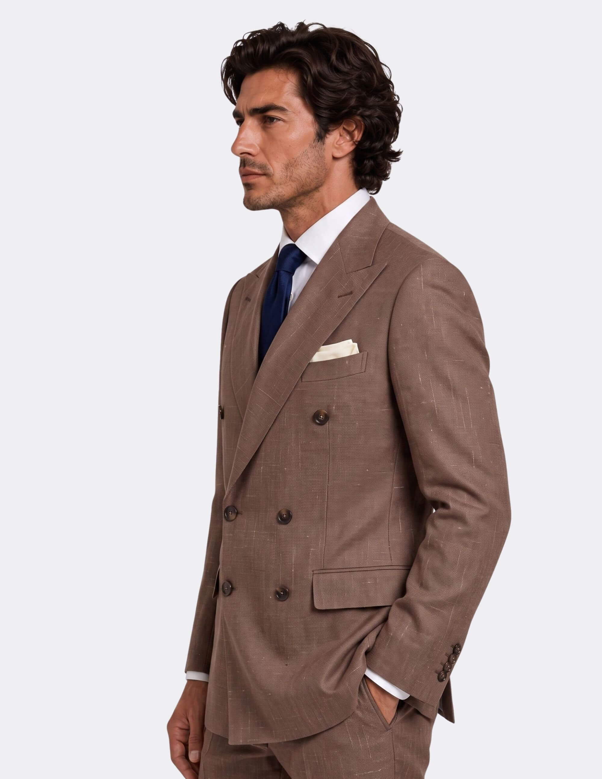 The Brunello Mocha Double-Breasted Suit