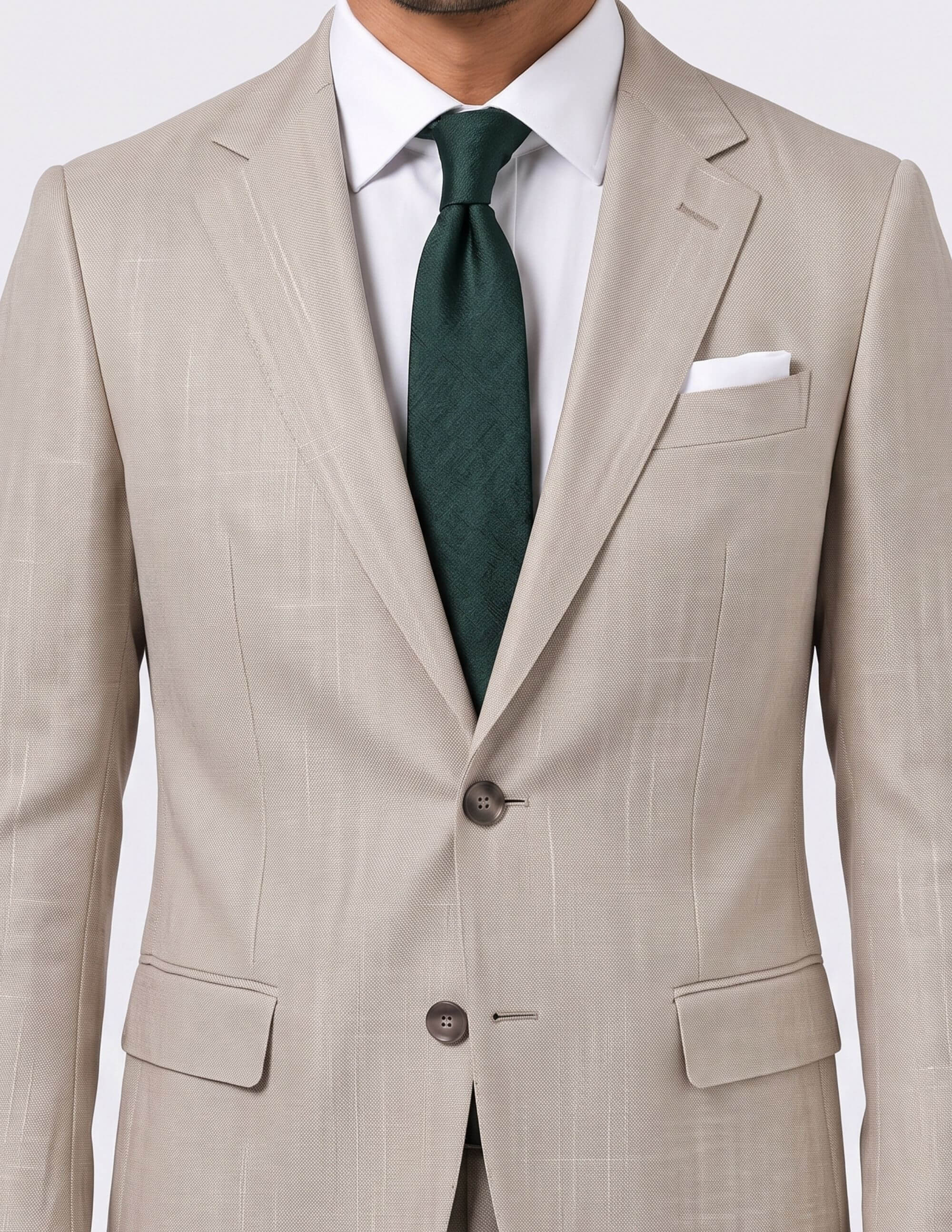 The Lecce Taupe Stripe Single-Breasted Suit