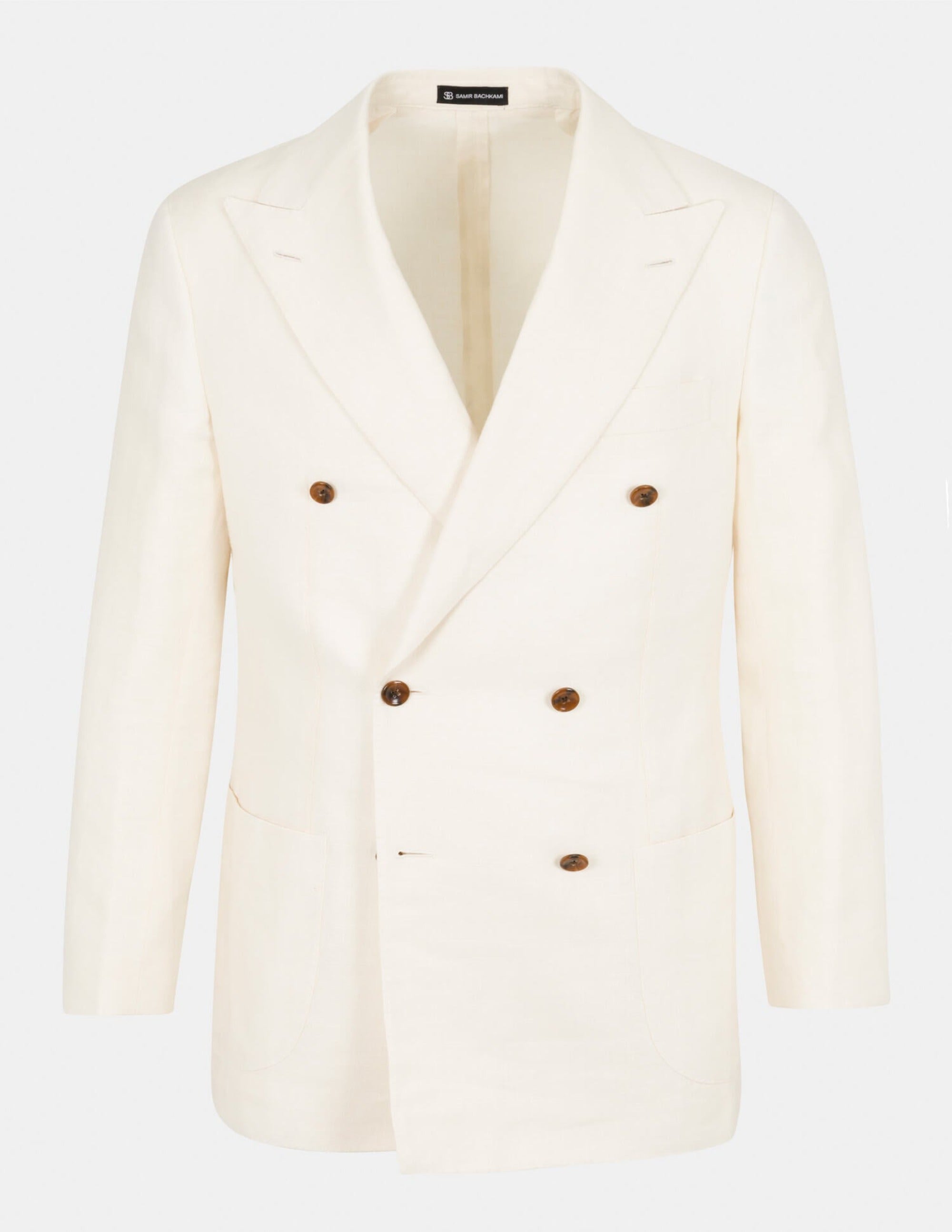 Light Creme Double Breasted Suit - Samir Bachkami