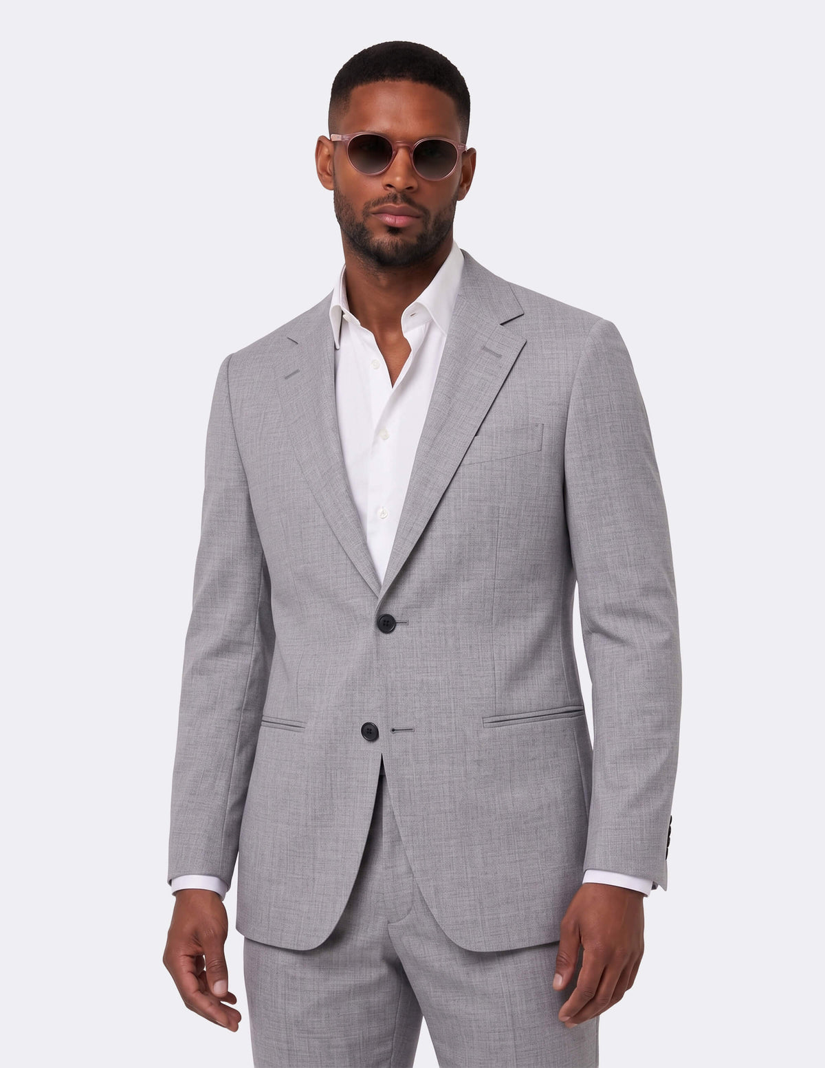Light Grey Single Breasted Suit - Samir Bachkami