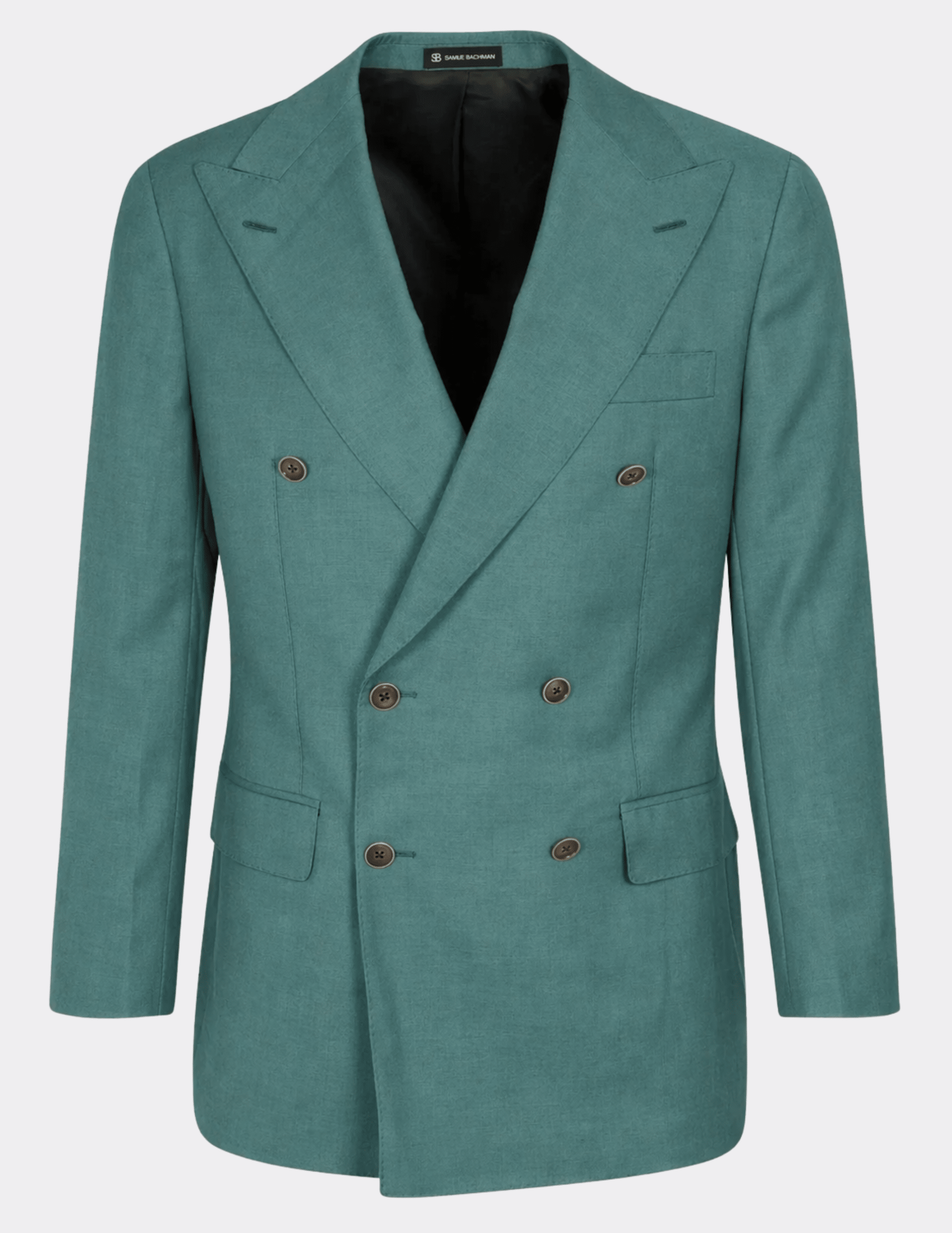 Monaco Teal Double - Breasted Suit - Samir Bachkami