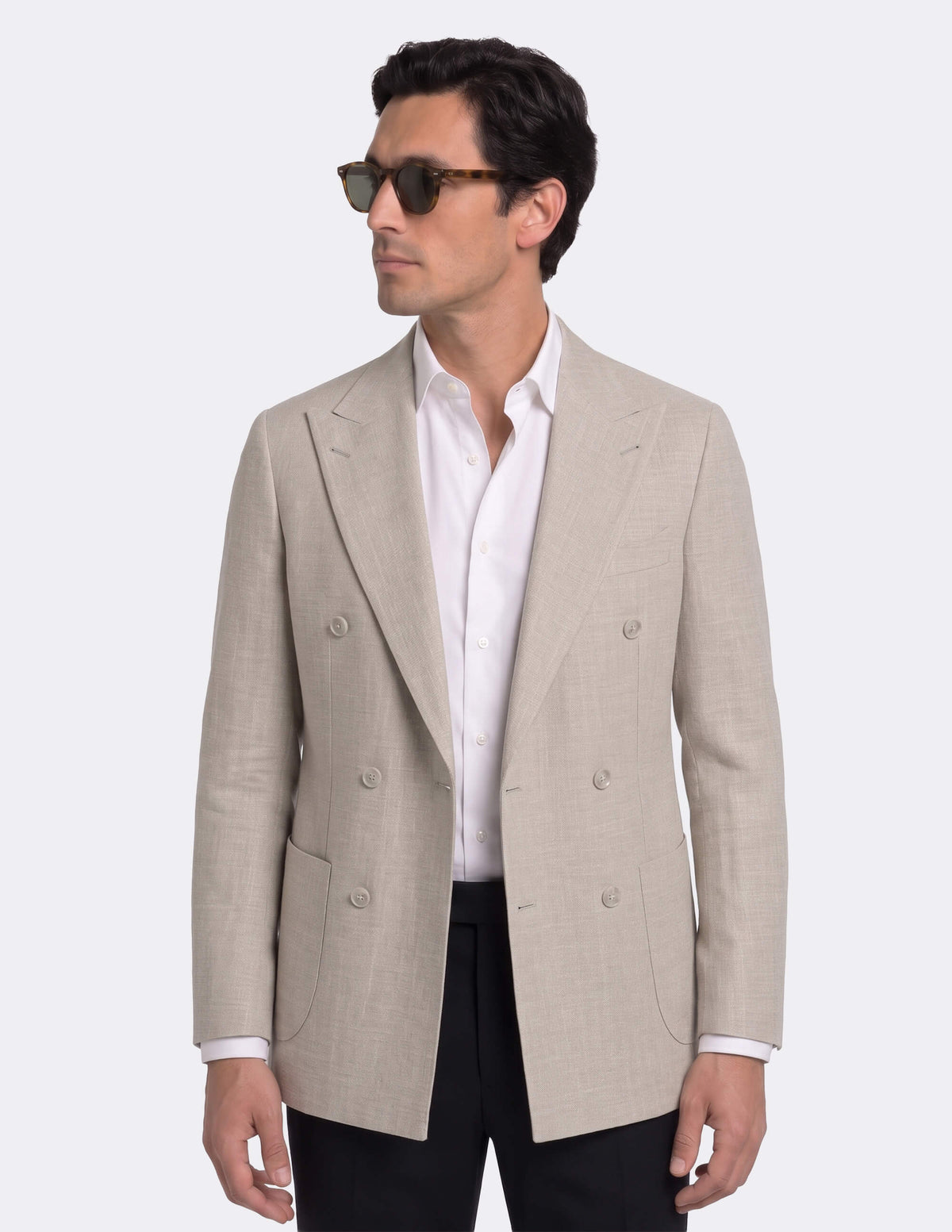 Montclair Beige Double Breasted Jacket - Samir Bachkami