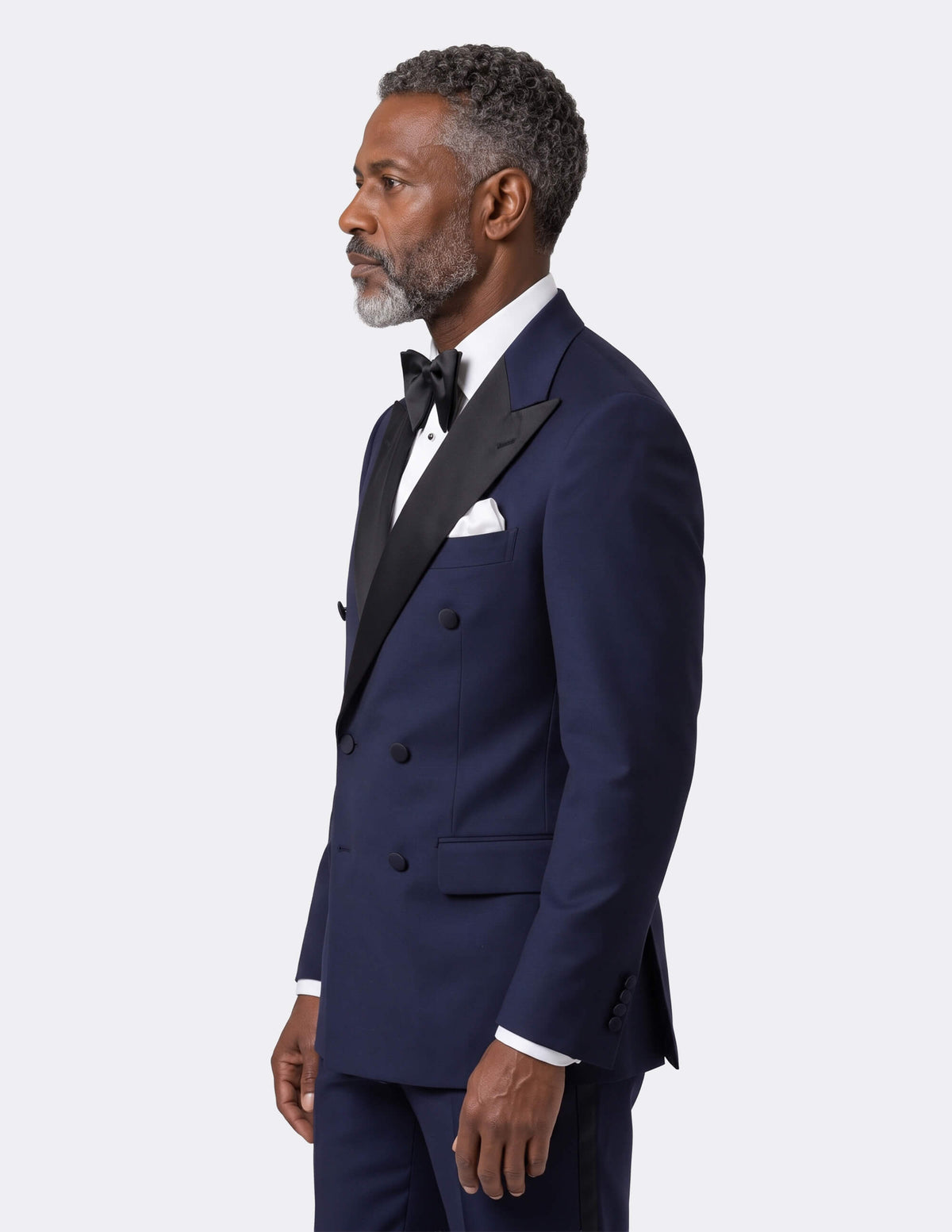 Navy Double Breasted Tuxedo - Samir Bachkami