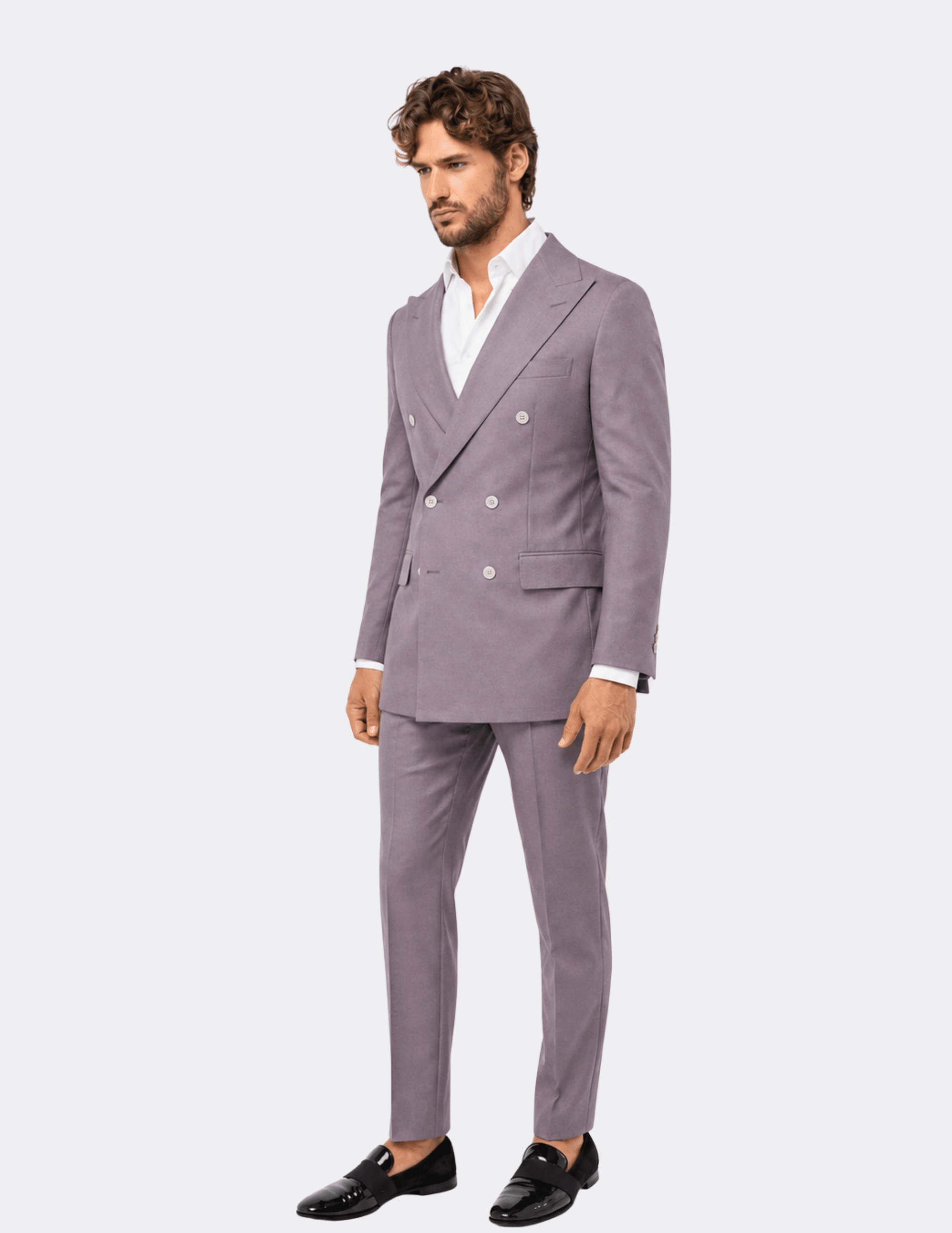 Provence Lavender Double-Breasted Suit - Samir Bachkami