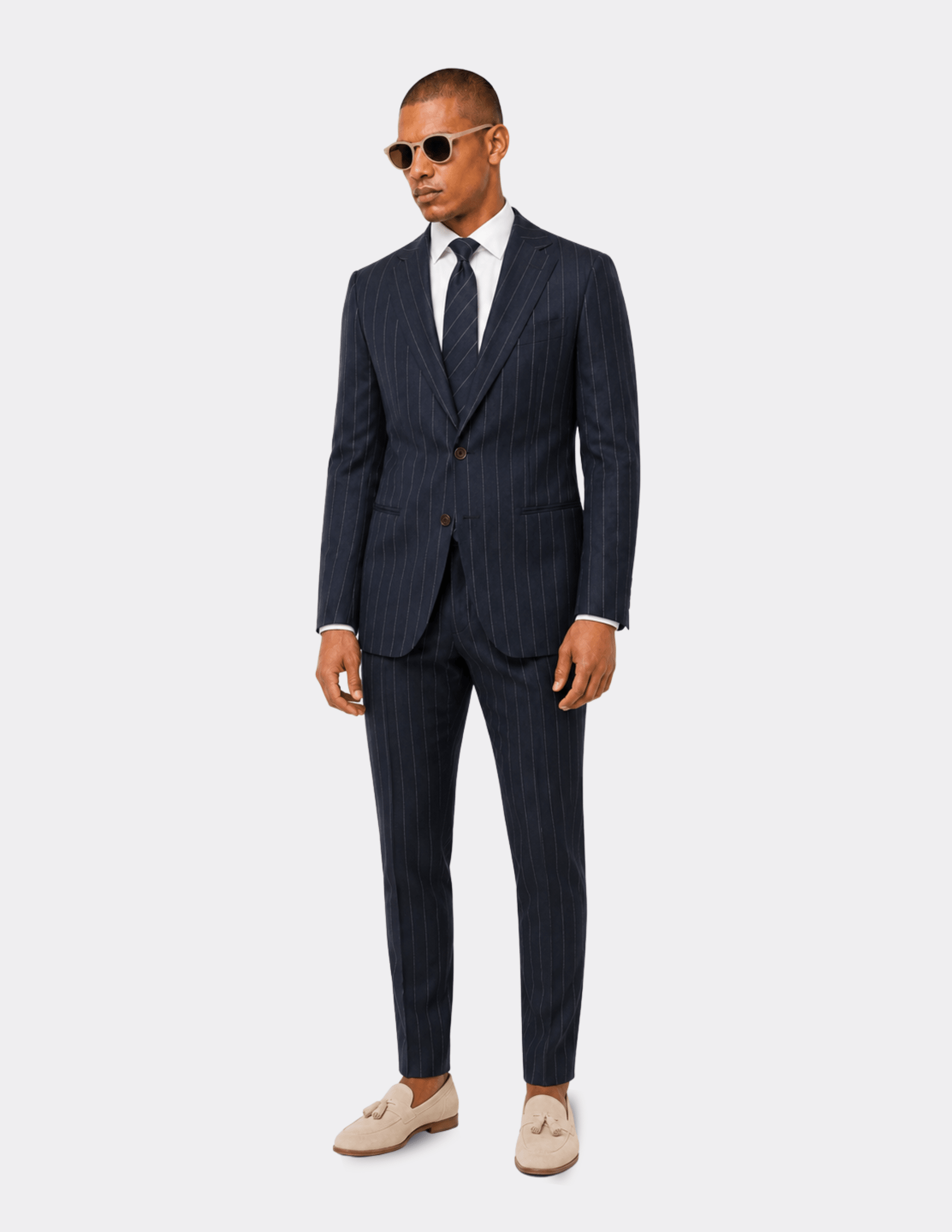 Provence Navy Stripe Suit - Samir Bachkami