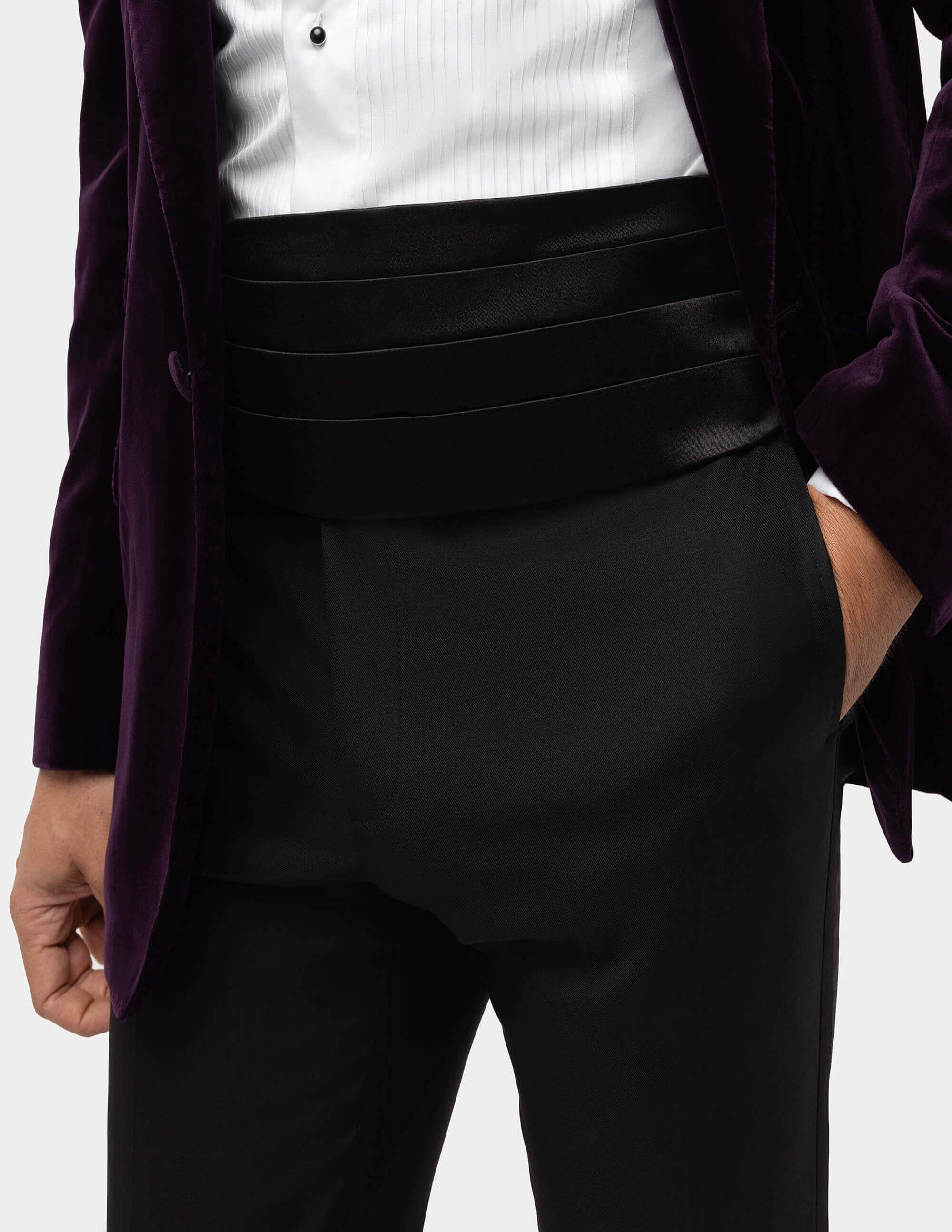 Purple Velvet Single Breasted Jacket - Samir Bachkami