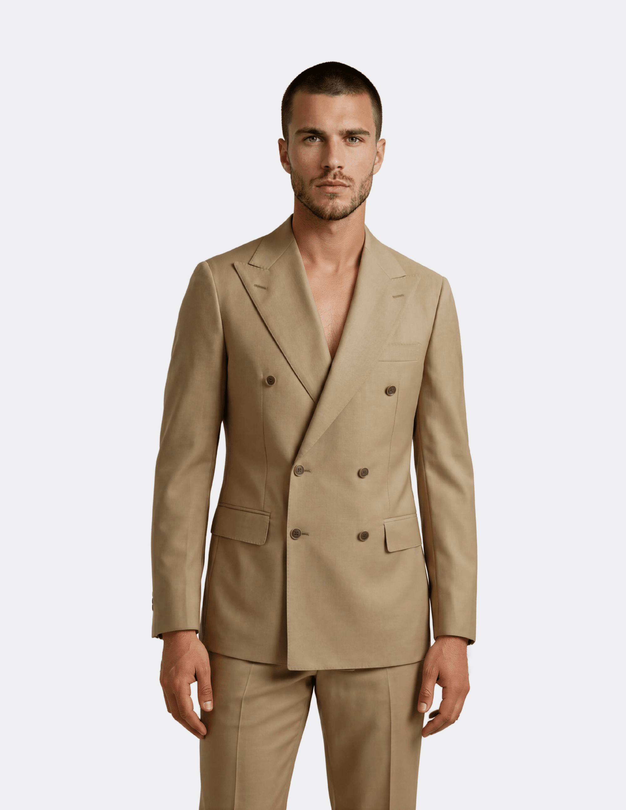 Sahara Sand Double Breasted Suit - Samir Bachkami