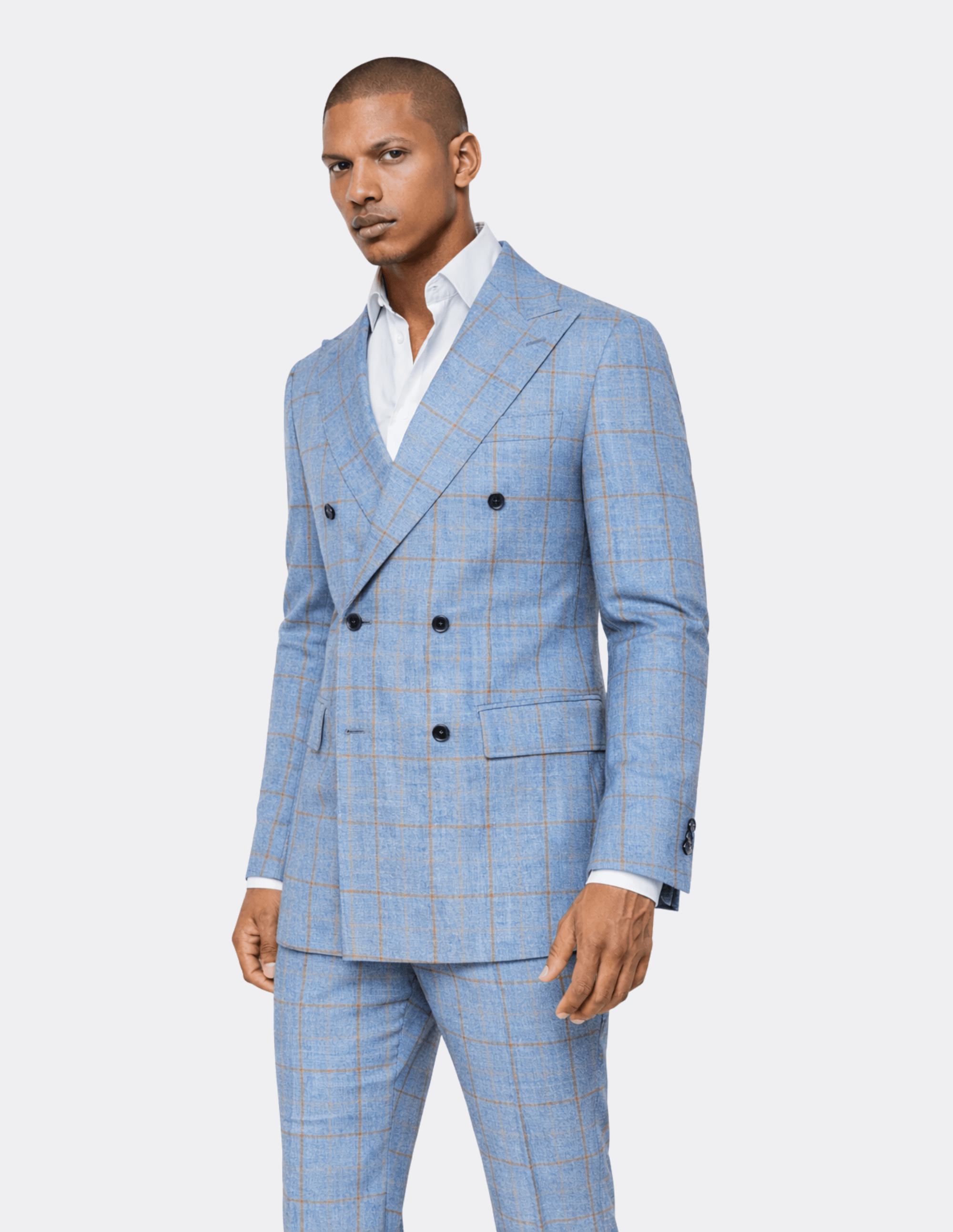 Santorini Blue Double Breasted Suit - Samir Bachkami