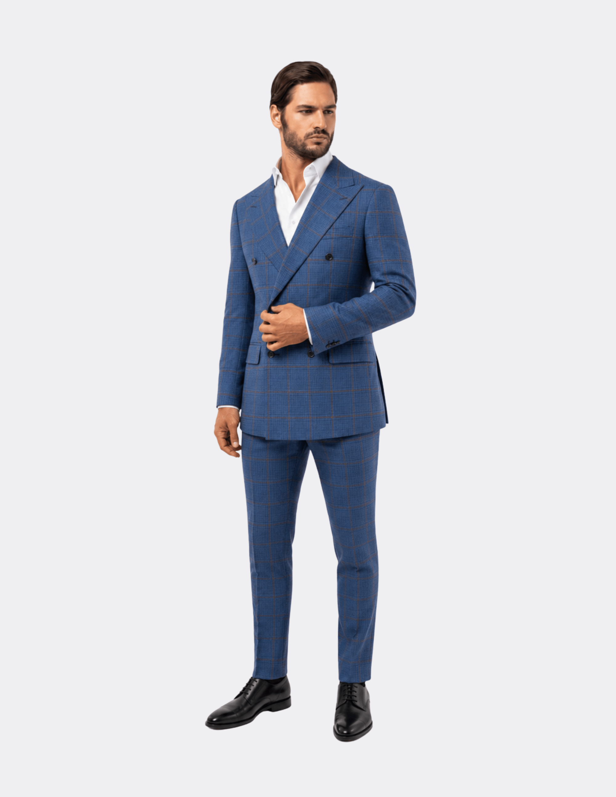 Santorini Check Double - Breasted Suit - Samir Bachkami