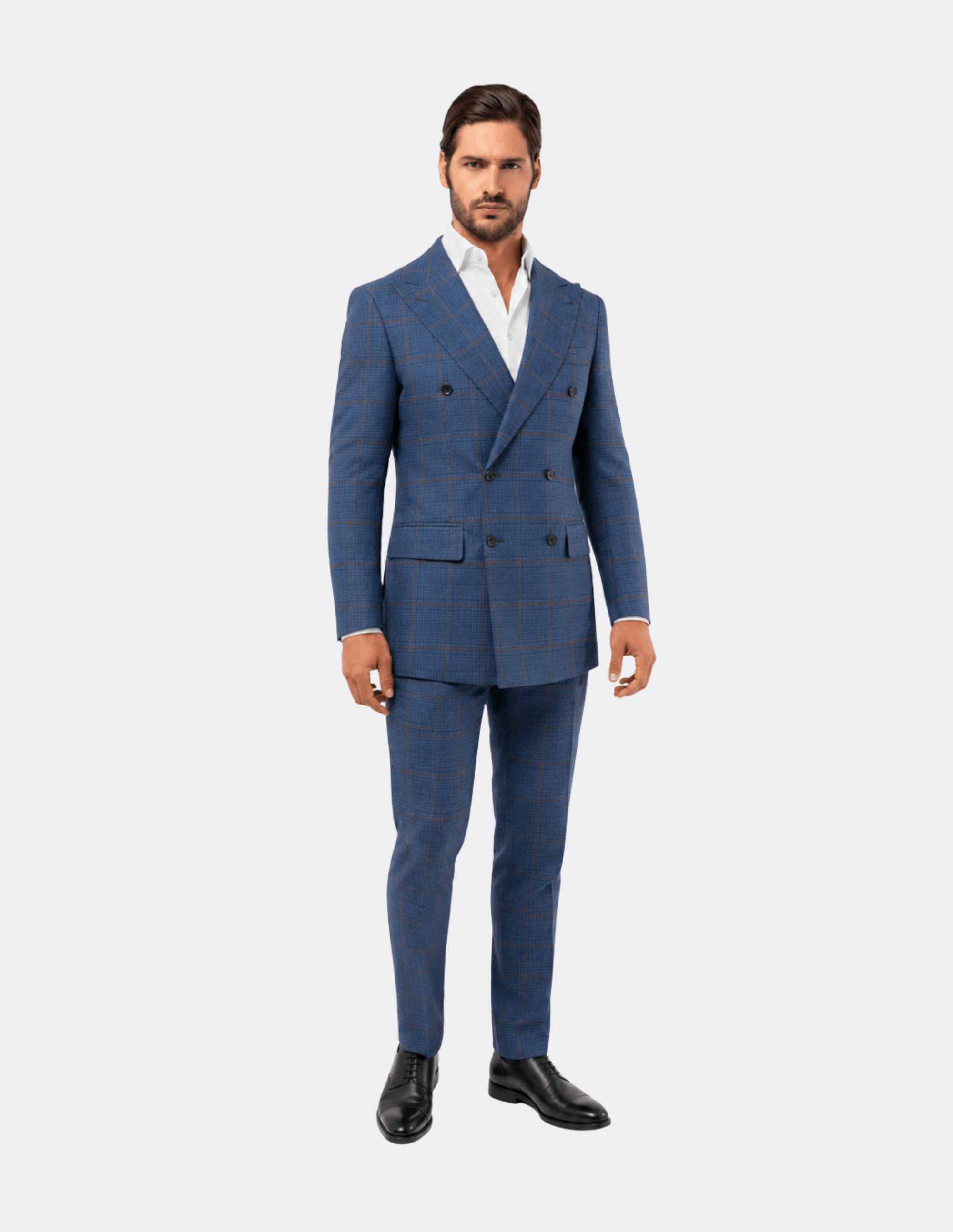 Santorini Check Double - Breasted Suit - Samir Bachkami