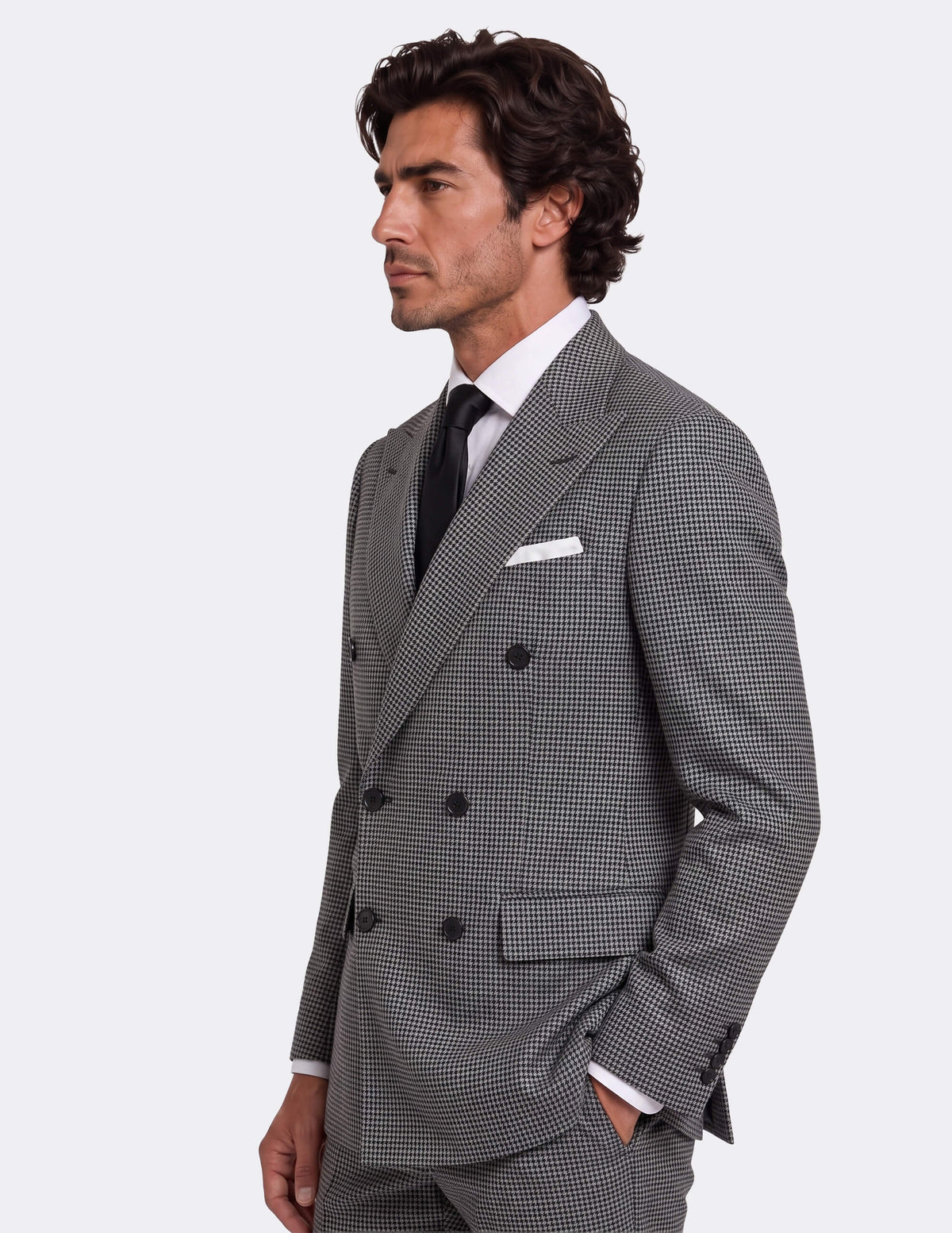 Savile Houndstooth Double Breasted Suit - Samir Bachkami