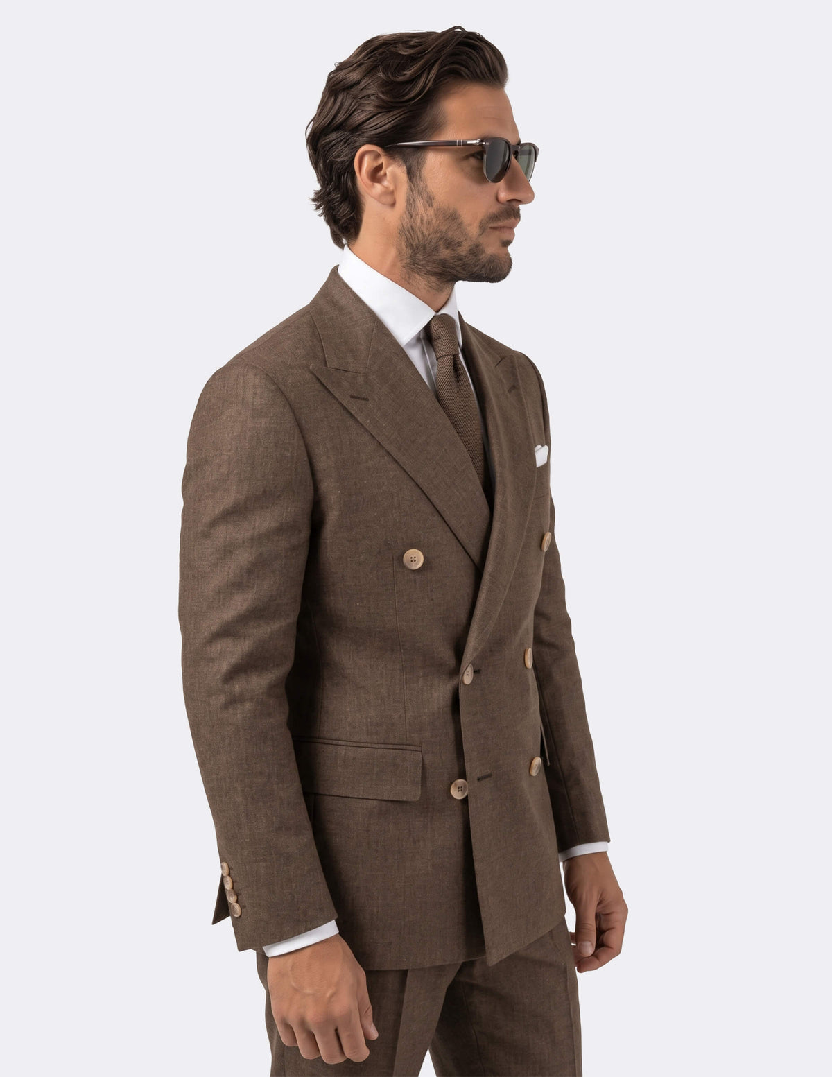 Siena Brown Double-Breasted Suit - Samir Bachkami