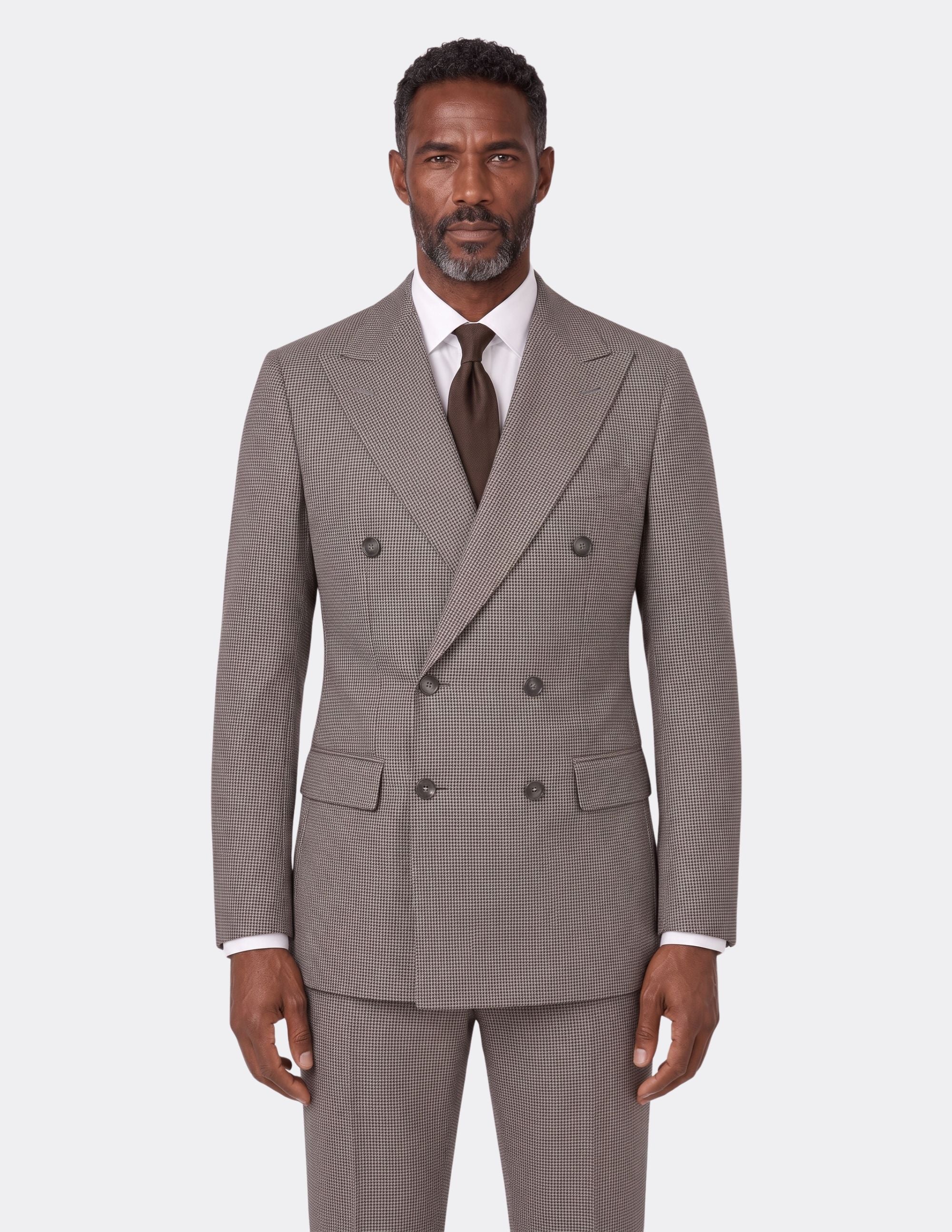 Siena Mocha Double-Breasted Suit - Samir Bachkami