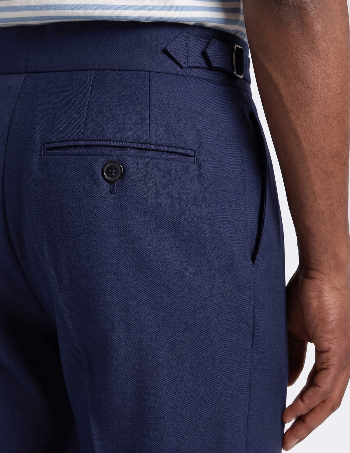 The Azzento Blue Wide-Leg Trousers - Samir Bachkami