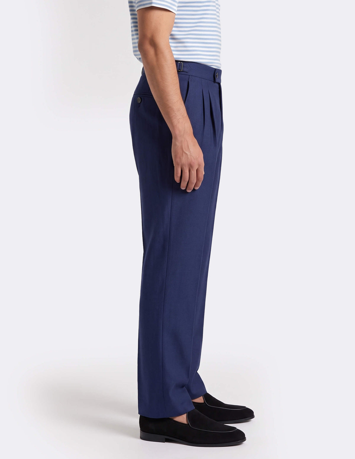 The Azzento Blue Wide-Leg Trousers - Samir Bachkami