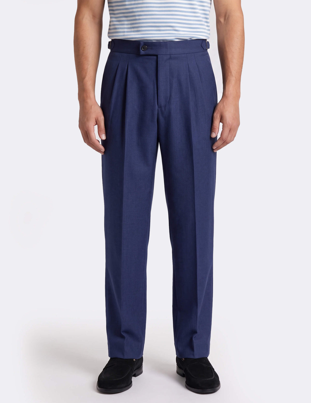 The Azzento Blue Wide-Leg Trousers - Samir Bachkami