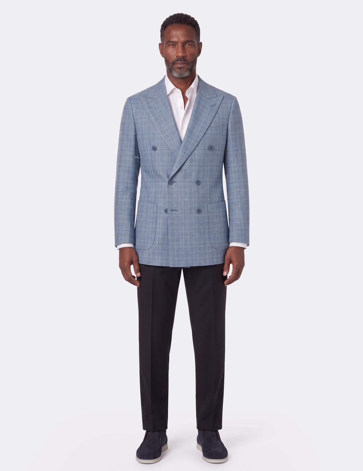 The Bruma Celeste Double-Breasted Jacket - Samir Bachkami
