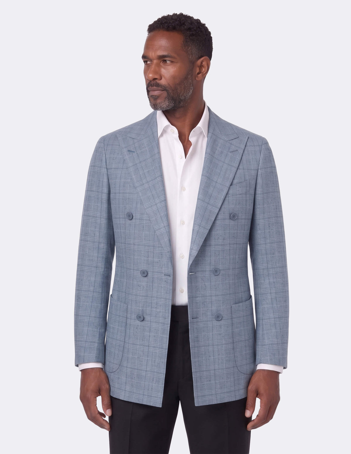 The Bruma Celeste Double-Breasted Jacket - Samir Bachkami