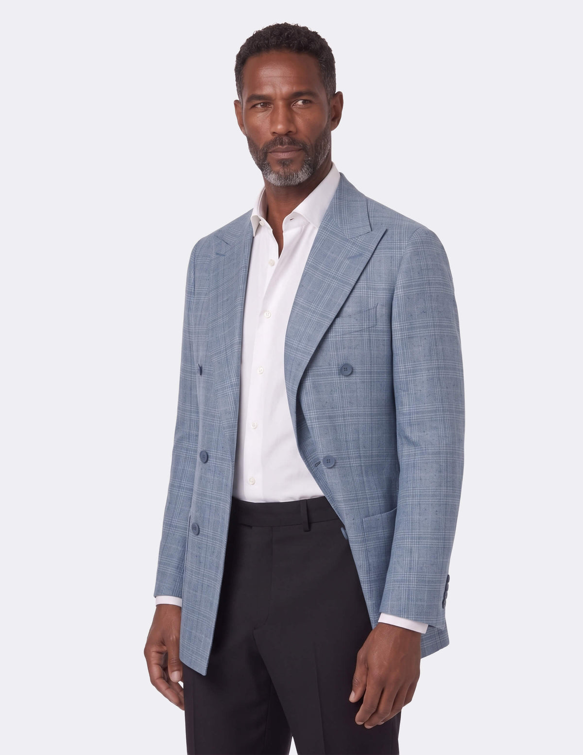 The Bruma Celeste Double-Breasted Jacket - Samir Bachkami