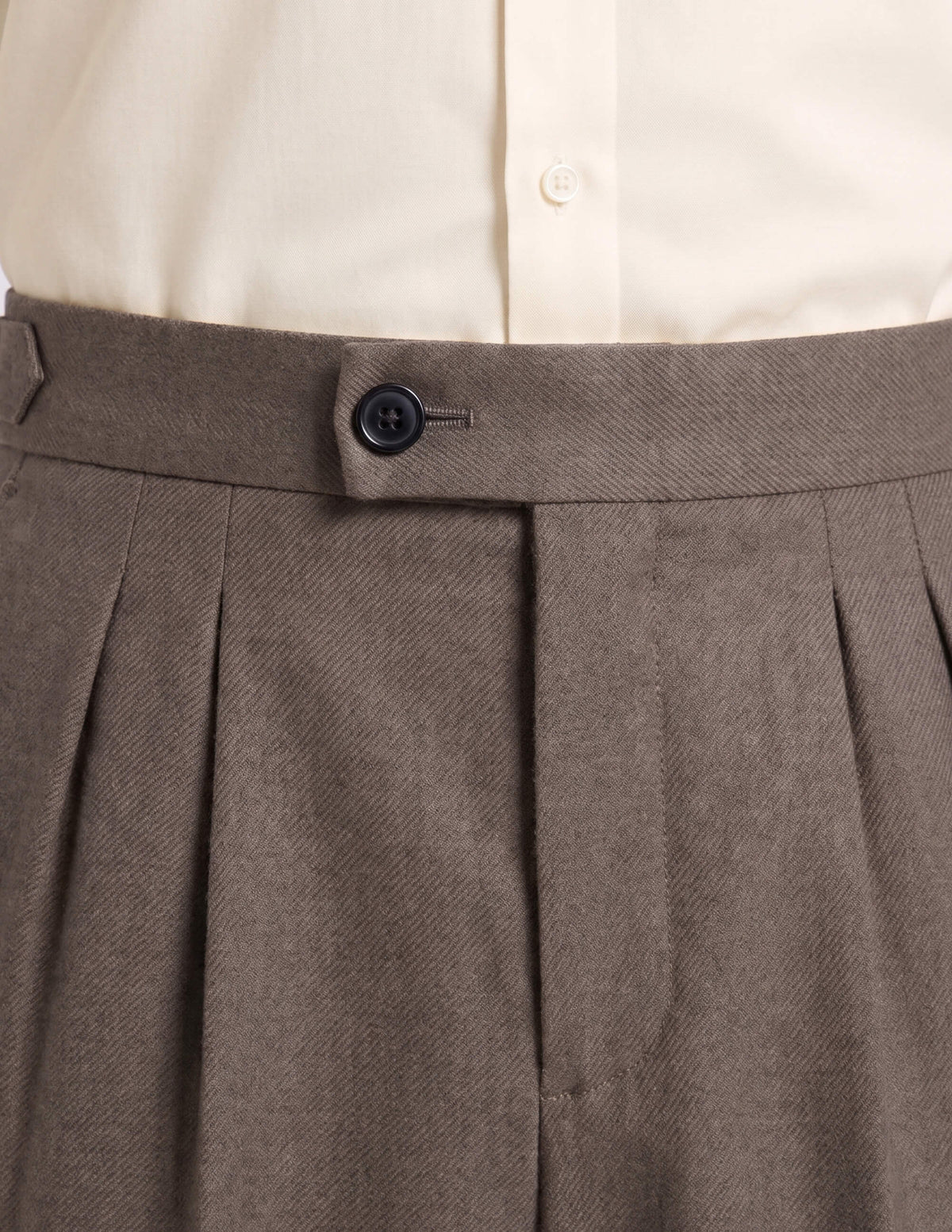 The Brumaro Taupe Wide-Leg Trousers - Samir Bachkami