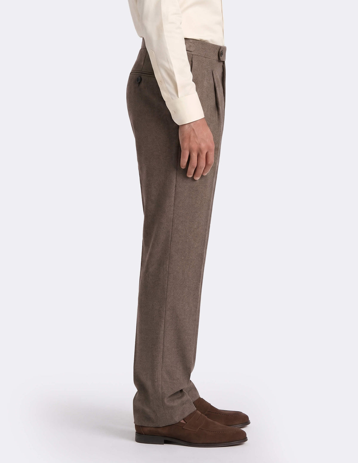 The Brumaro Taupe Wide-Leg Trousers - Samir Bachkami