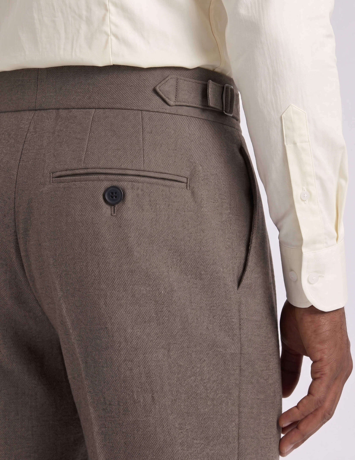 The Brumaro Taupe Wide-Leg Trousers - Samir Bachkami