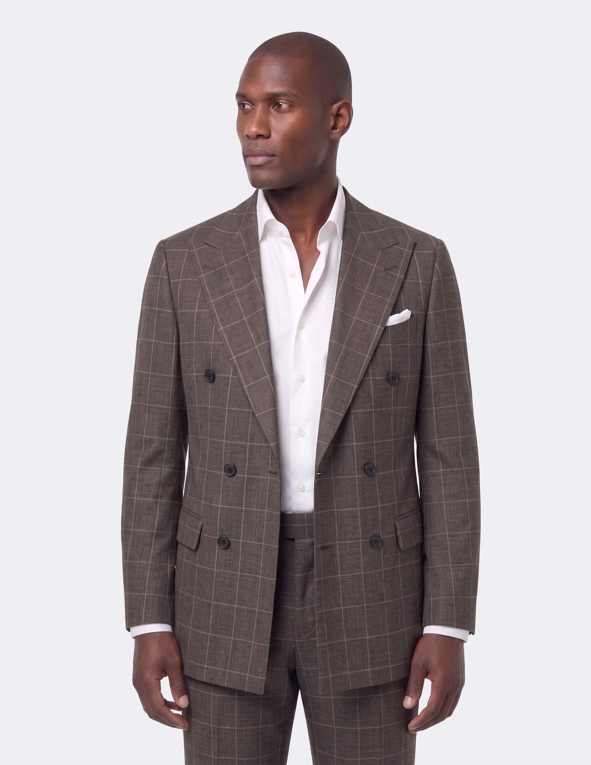 The Caldreno Brown Double-Breasted Suit - Samir Bachkami