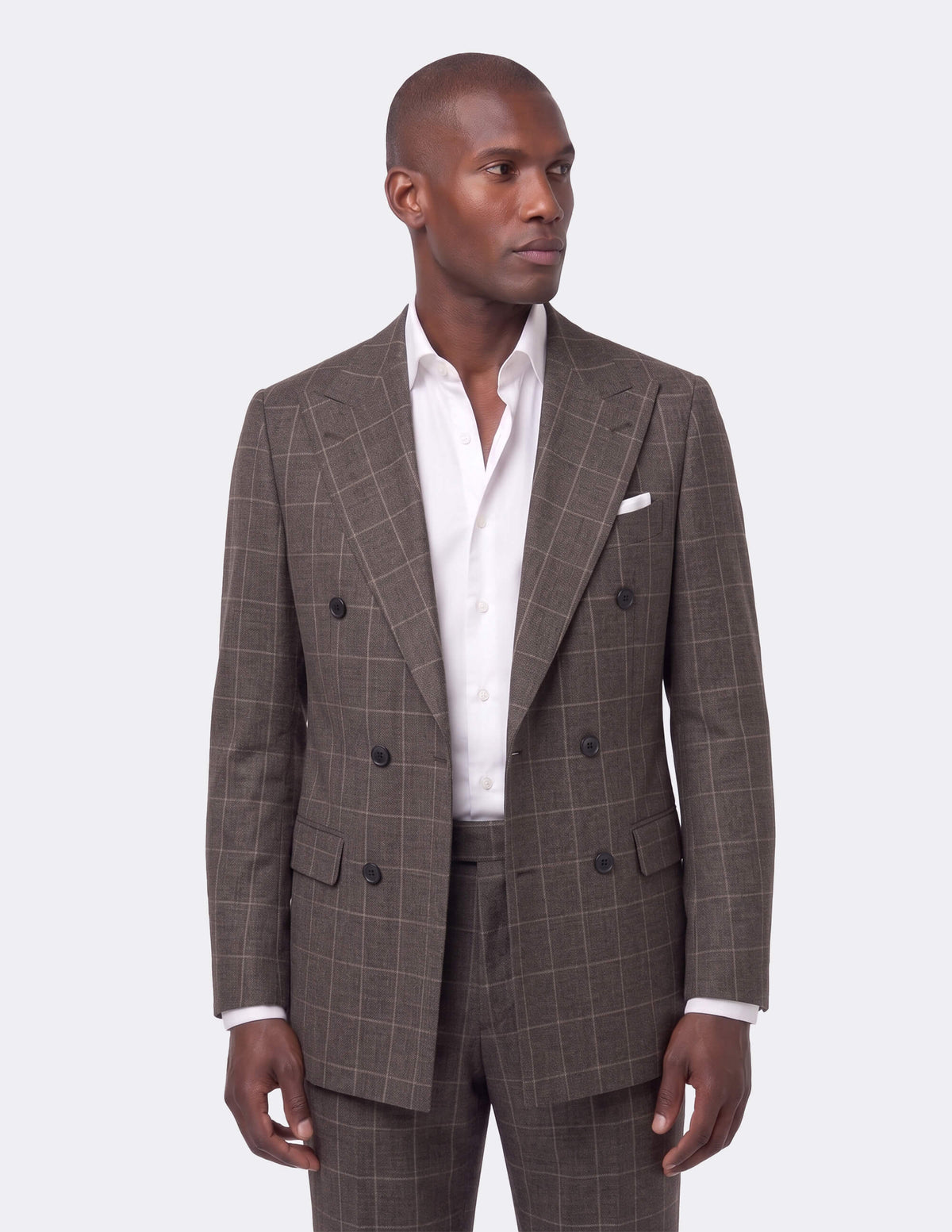 The Caldreno Brown Double-Breasted Suit - Samir Bachkami
