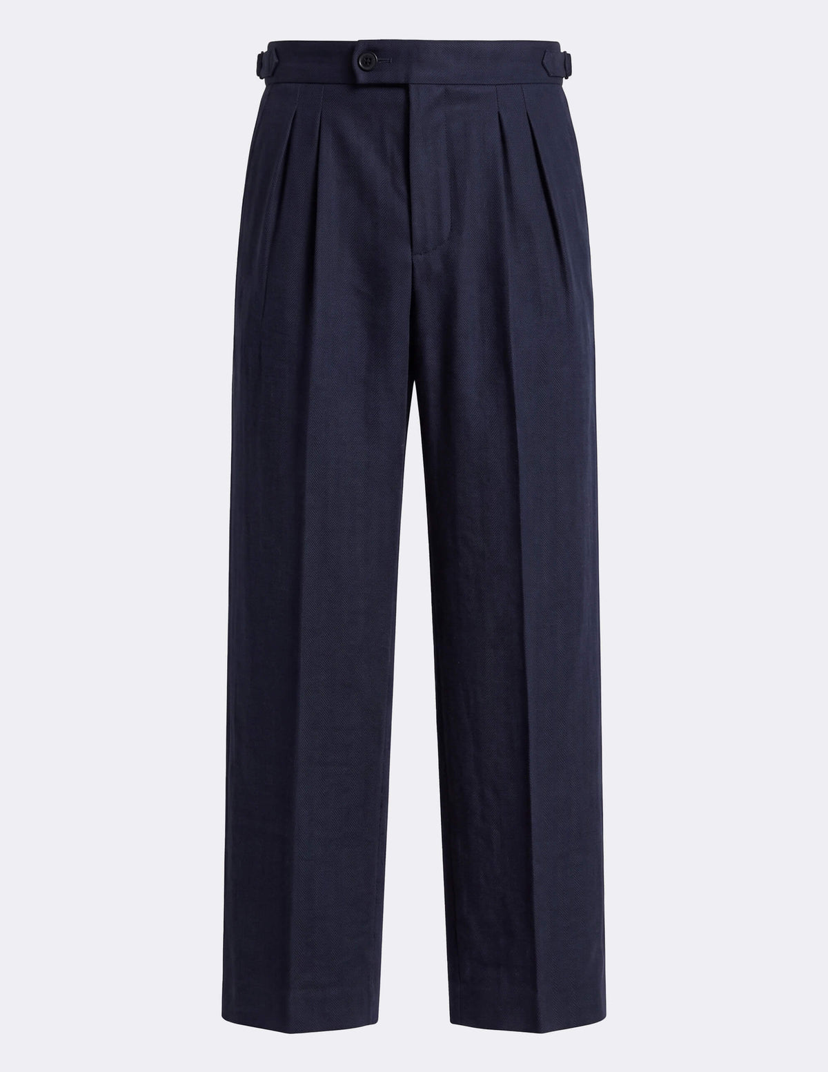 The Calvesso Navy Wide-Leg Trousers - Samir Bachkami