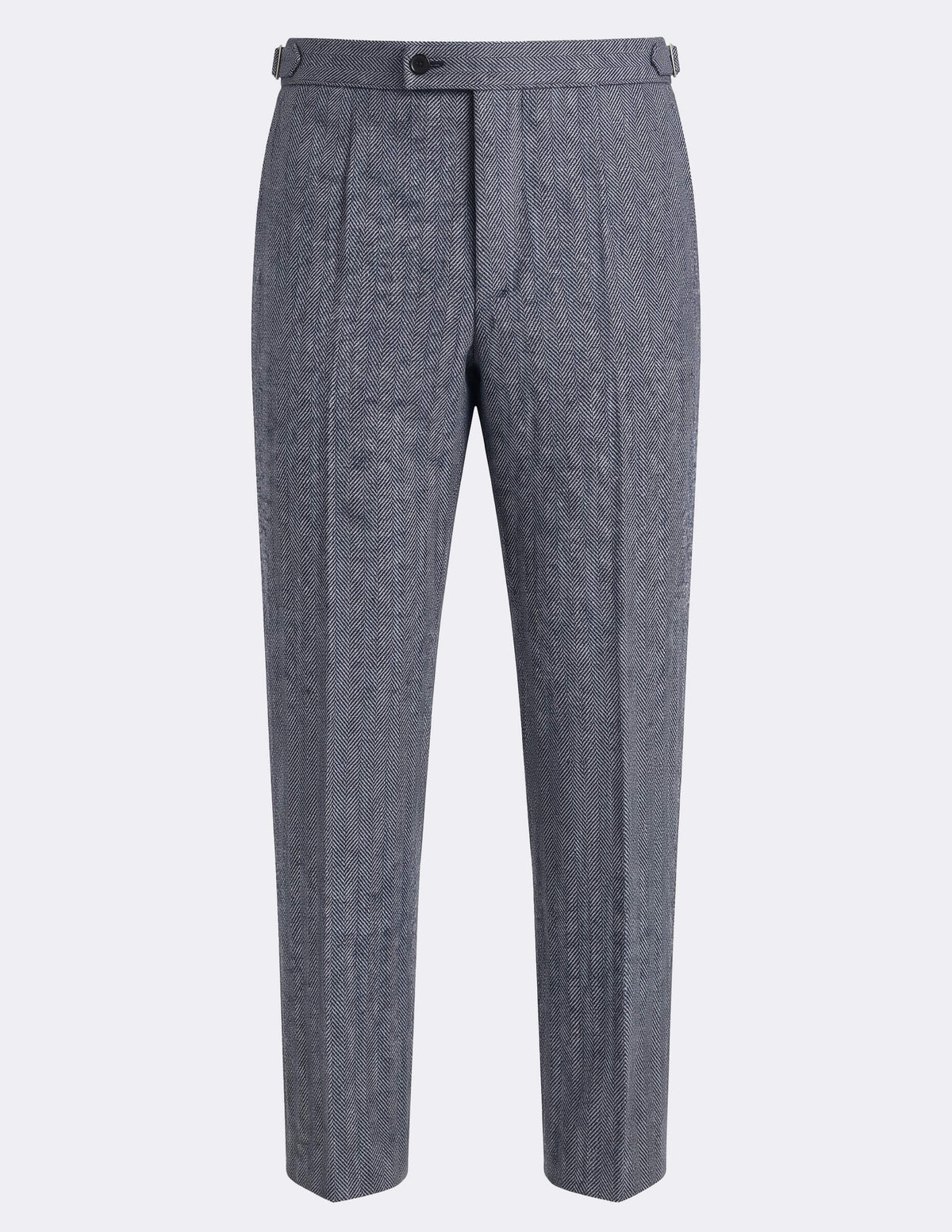 The Cevrino Grey Herringbone Trousers - Samir Bachkami
