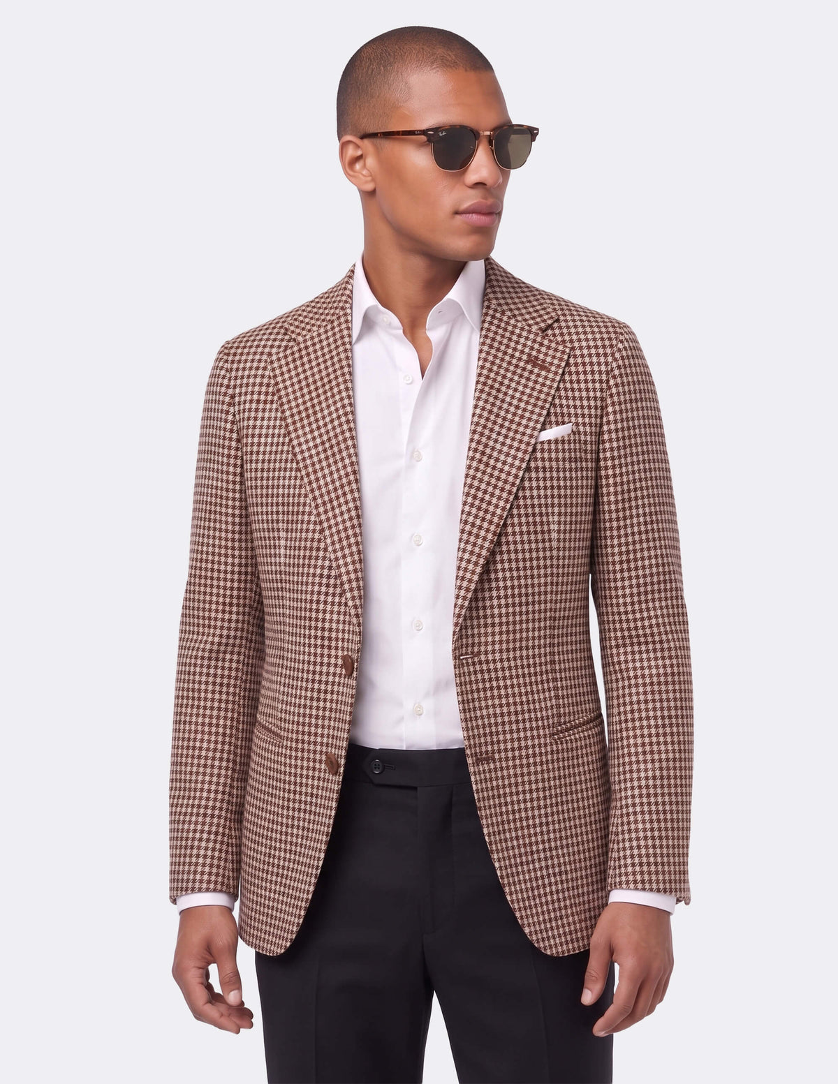 The Corvesso Houndstooth Single-Breasted Jacket - Samir Bachkami
