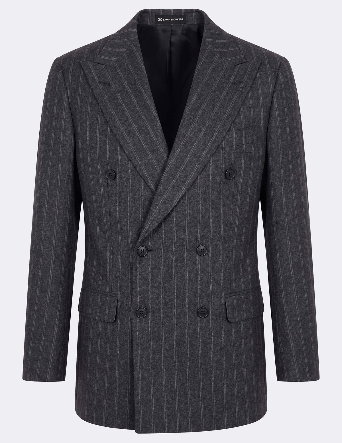 The Dresano Charcoal Double-Breasted Suit - Samir Bachkami
