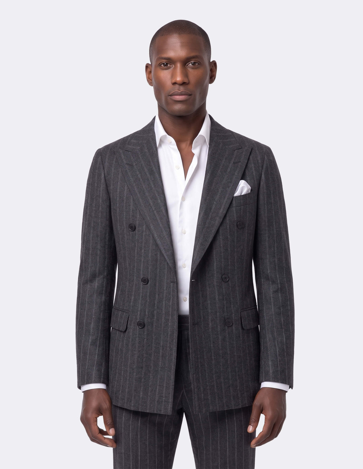 The Dresano Charcoal Double-Breasted Suit - Samir Bachkami