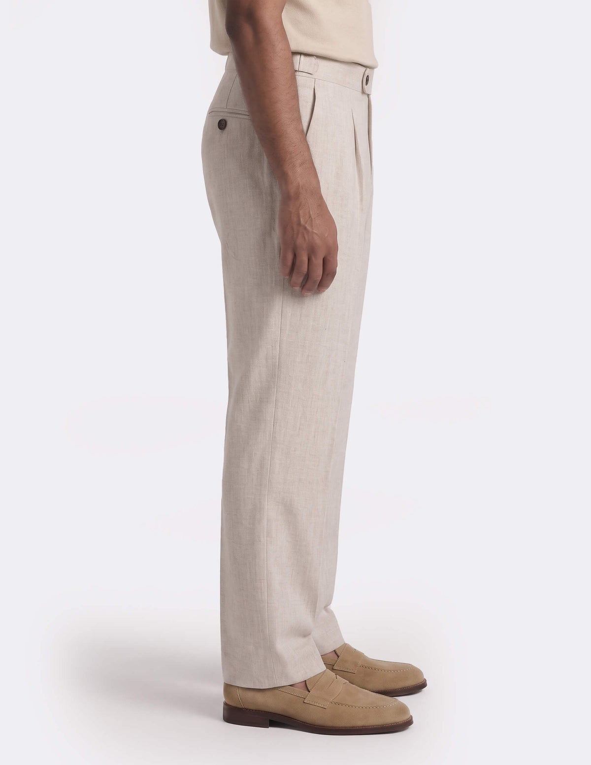 The Elarno Ivory Wide-Leg Trousers - Samir Bachkami