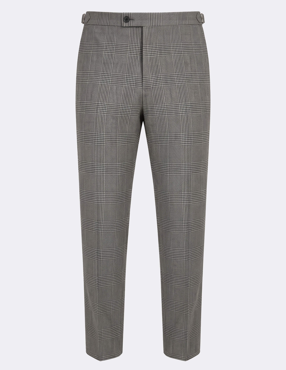 The Fervano Taupe Check Trousers - Samir Bachkami