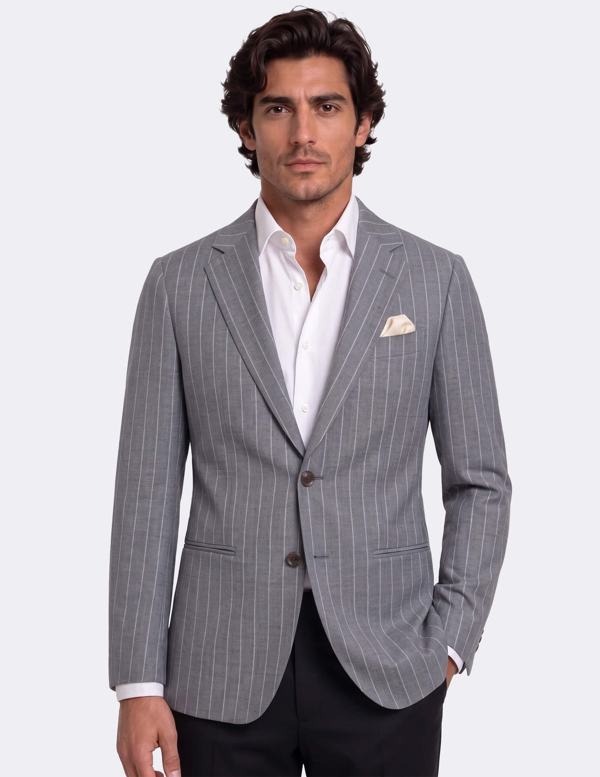 The Grigio Sovrano Pinstripe Jacket - Samir Bachkami