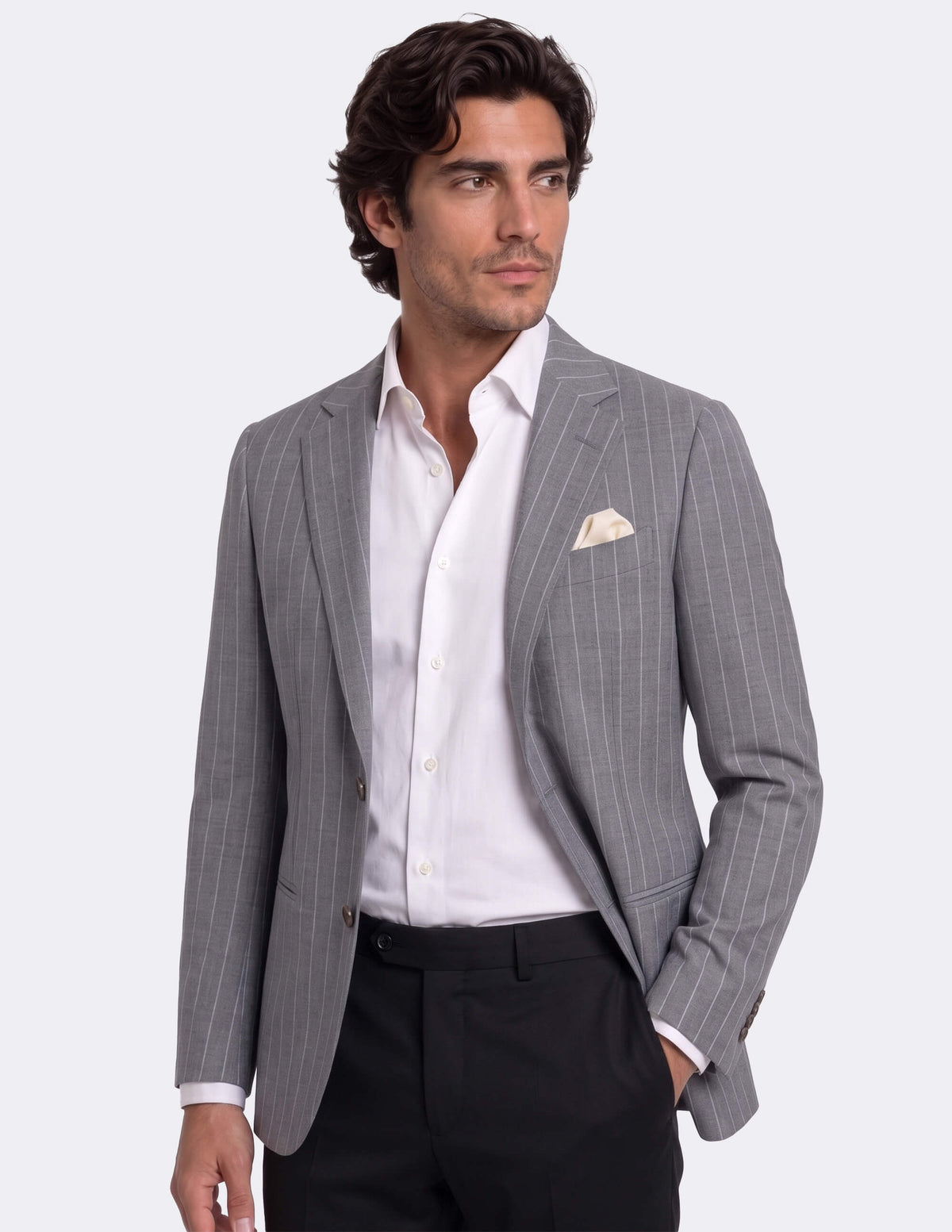 The Grigio Sovrano Pinstripe Jacket - Samir Bachkami