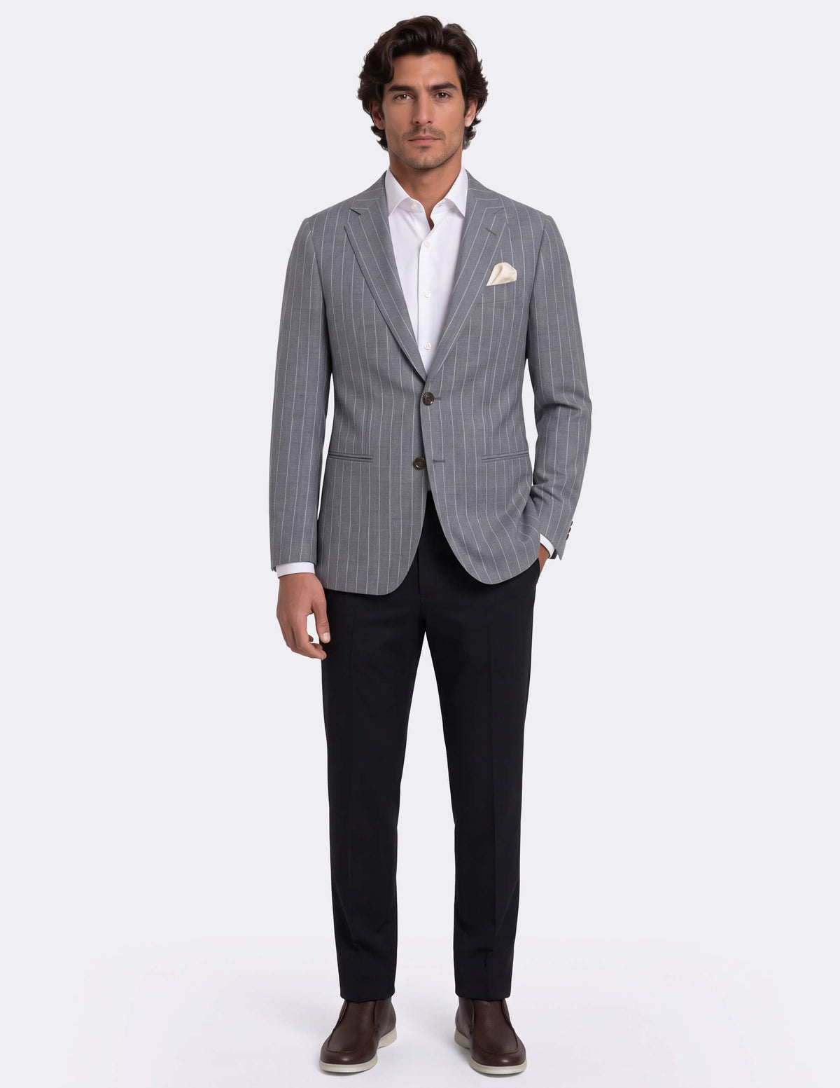The Grigio Sovrano Pinstripe Jacket - Samir Bachkami