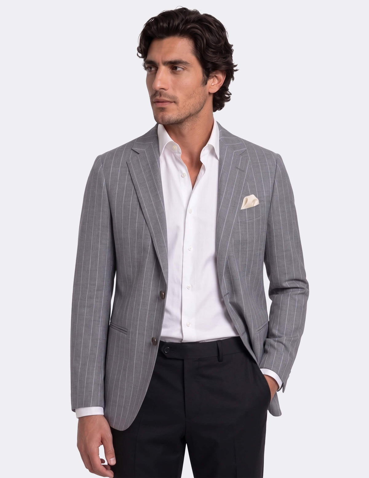 The Grigio Sovrano Pinstripe Jacket - Samir Bachkami