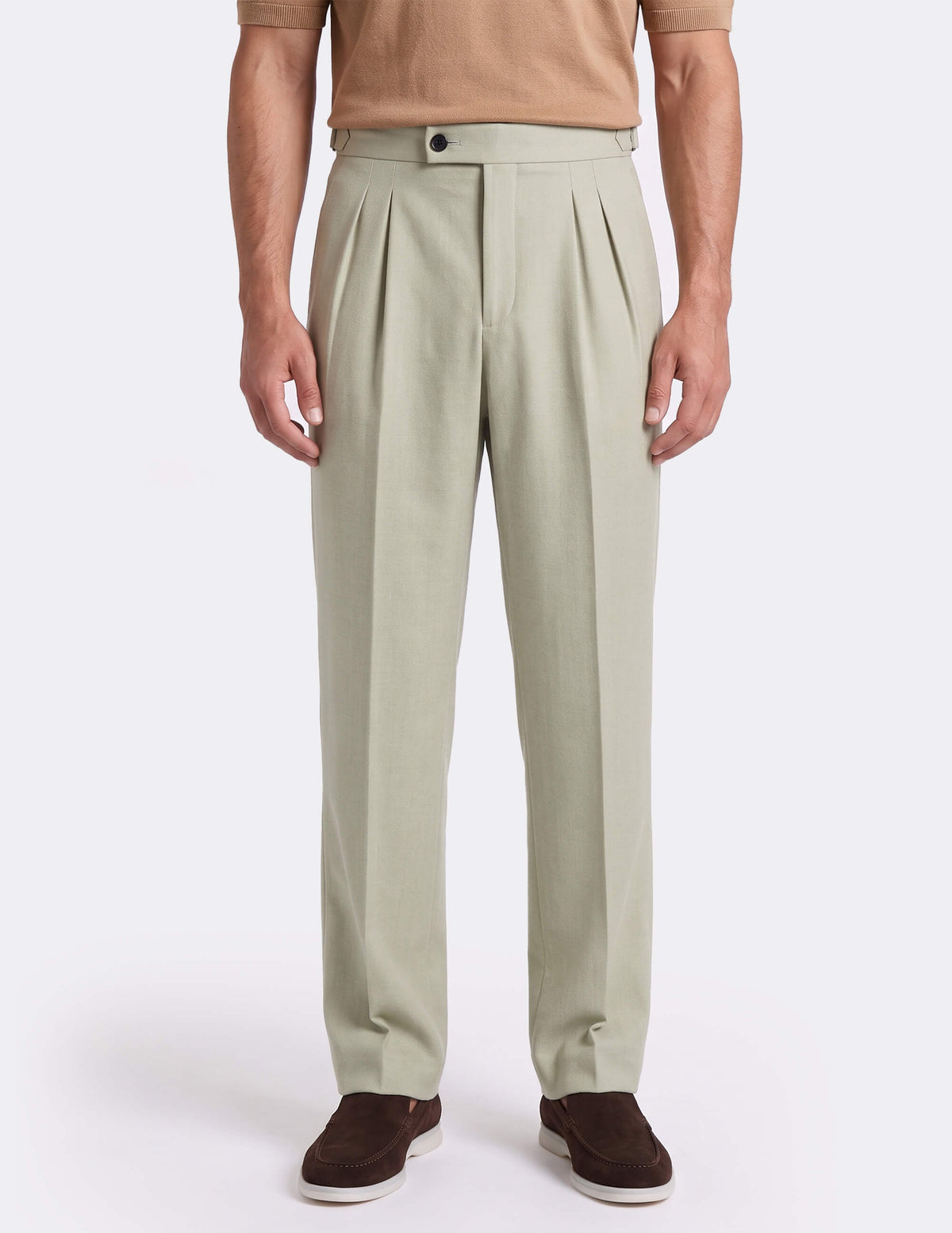 The Liorno Stone Wide-Leg Trousers - Samir Bachkami