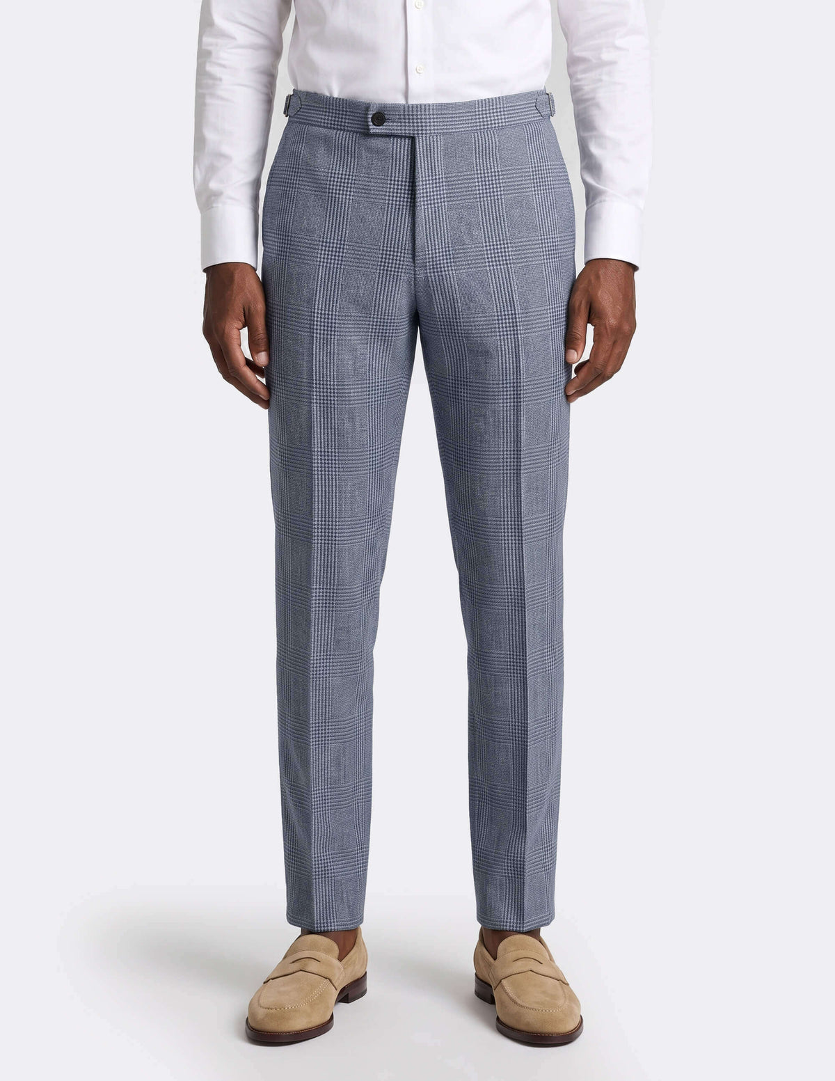 The Lurento Blue Check Trousers - Samir Bachkami
