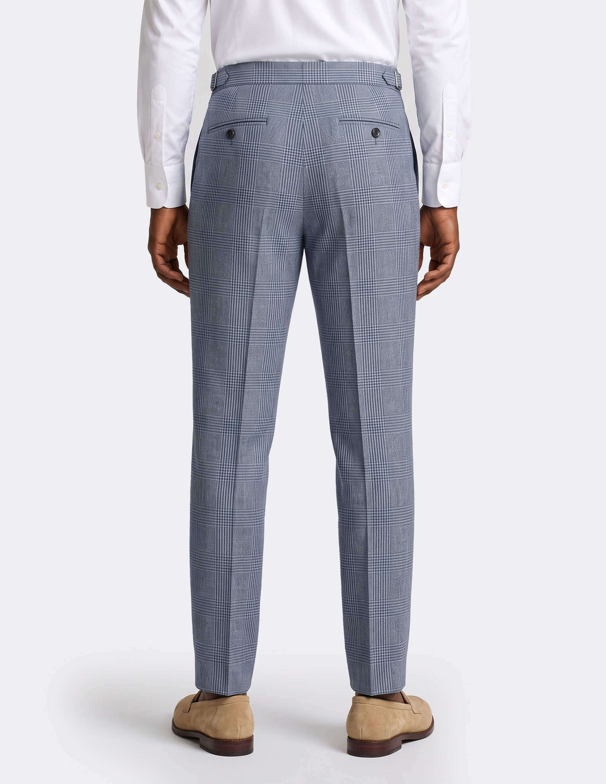 The Lurento Blue Check Trousers - Samir Bachkami