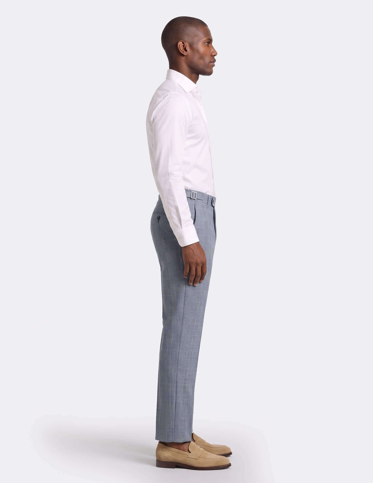 The Lurento Blue Check Trousers - Samir Bachkami