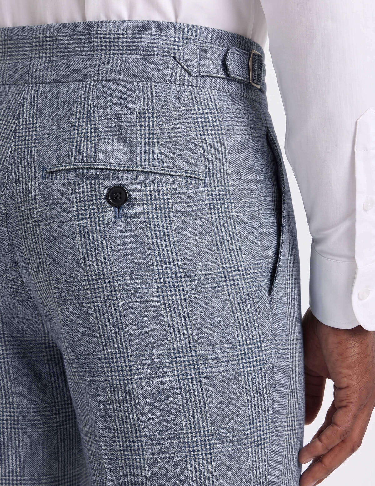 The Lurento Blue Check Trousers - Samir Bachkami