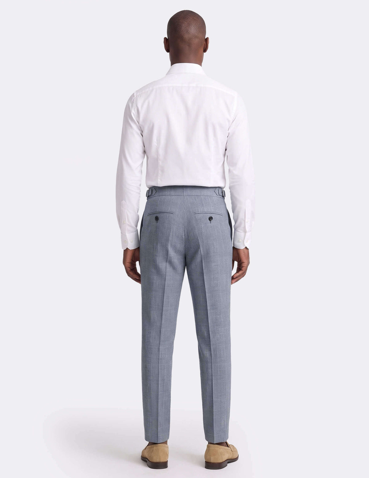 The Lurento Blue Check Trousers - Samir Bachkami